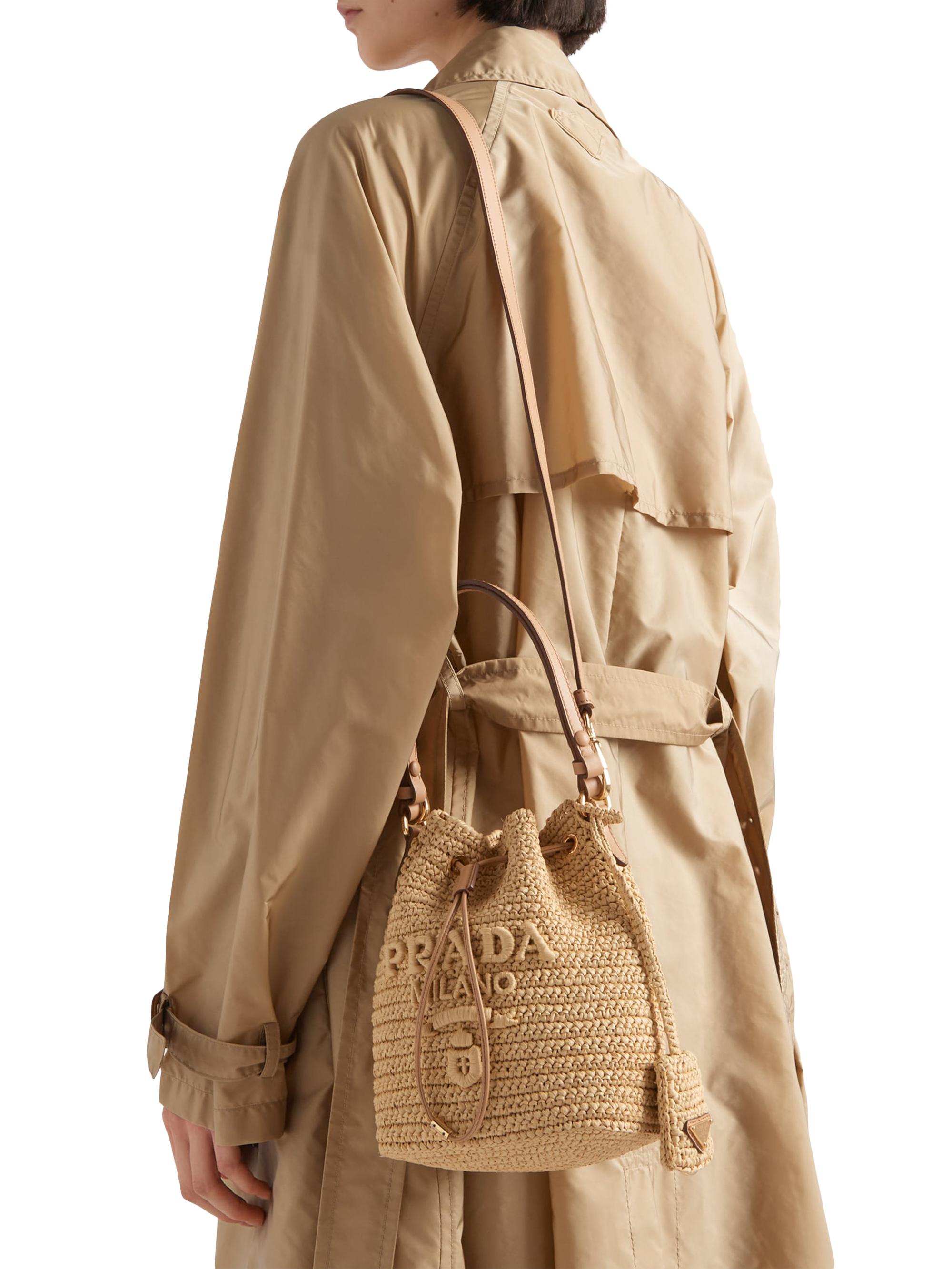 Prada Crochet and Leather Mini-Bucket Bag | Saks Fifth Avenue