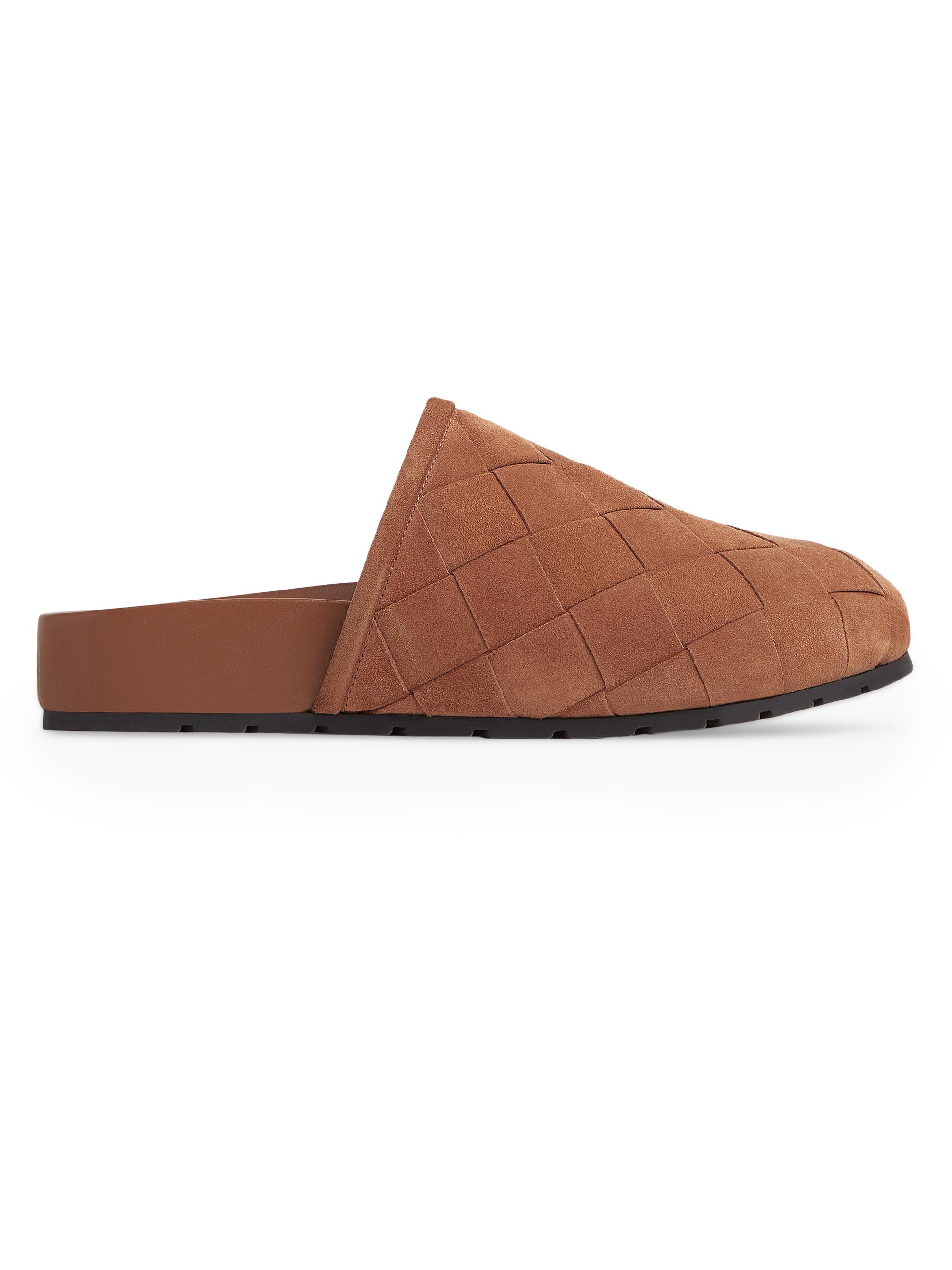 Bottega Veneta Reggie Intrecciato Suede Mules | Saks Fifth Avenue