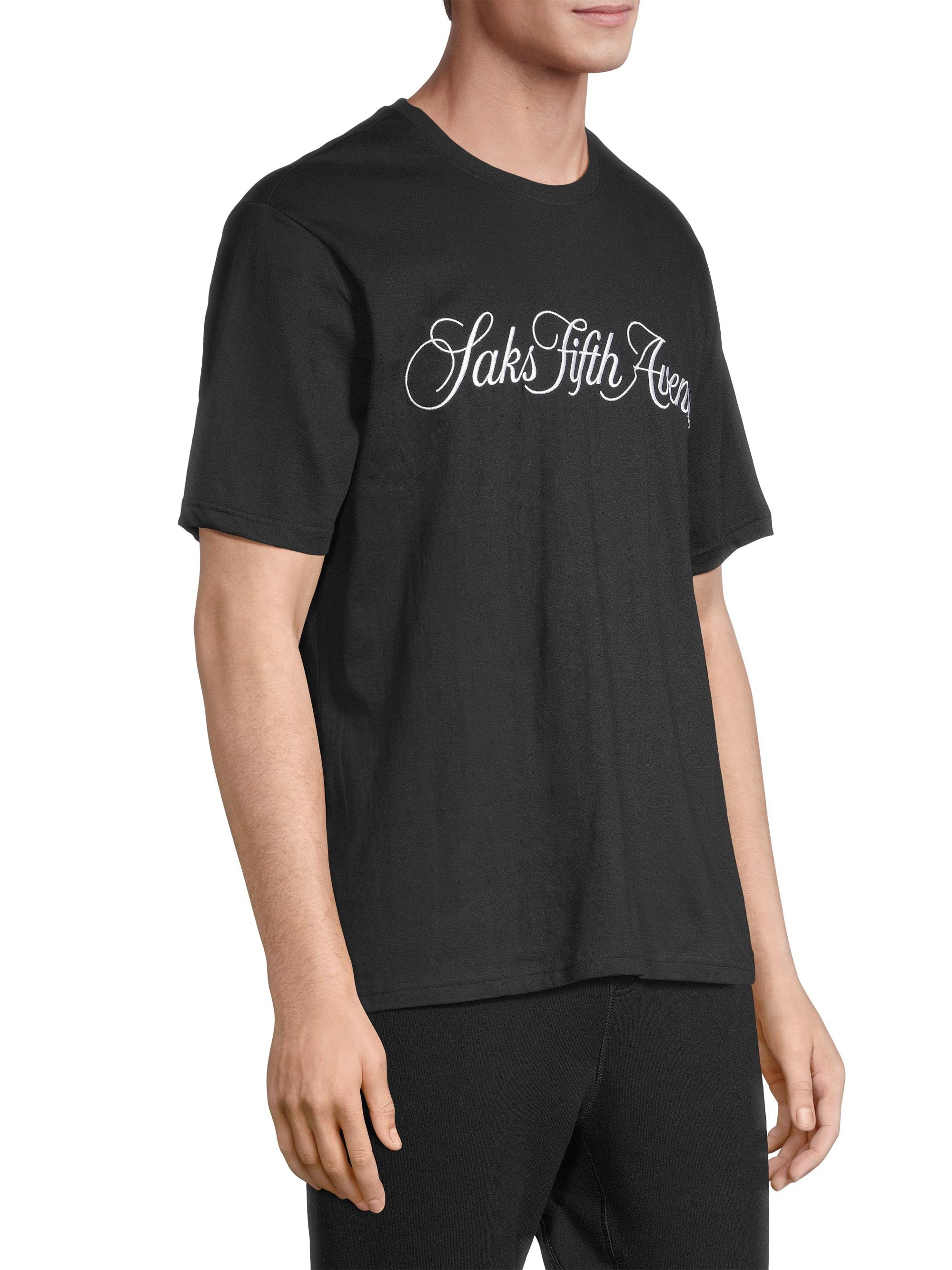 Saks Fifth Avenue COLLECTION Logo-Embroidered Cotton T-Shirt