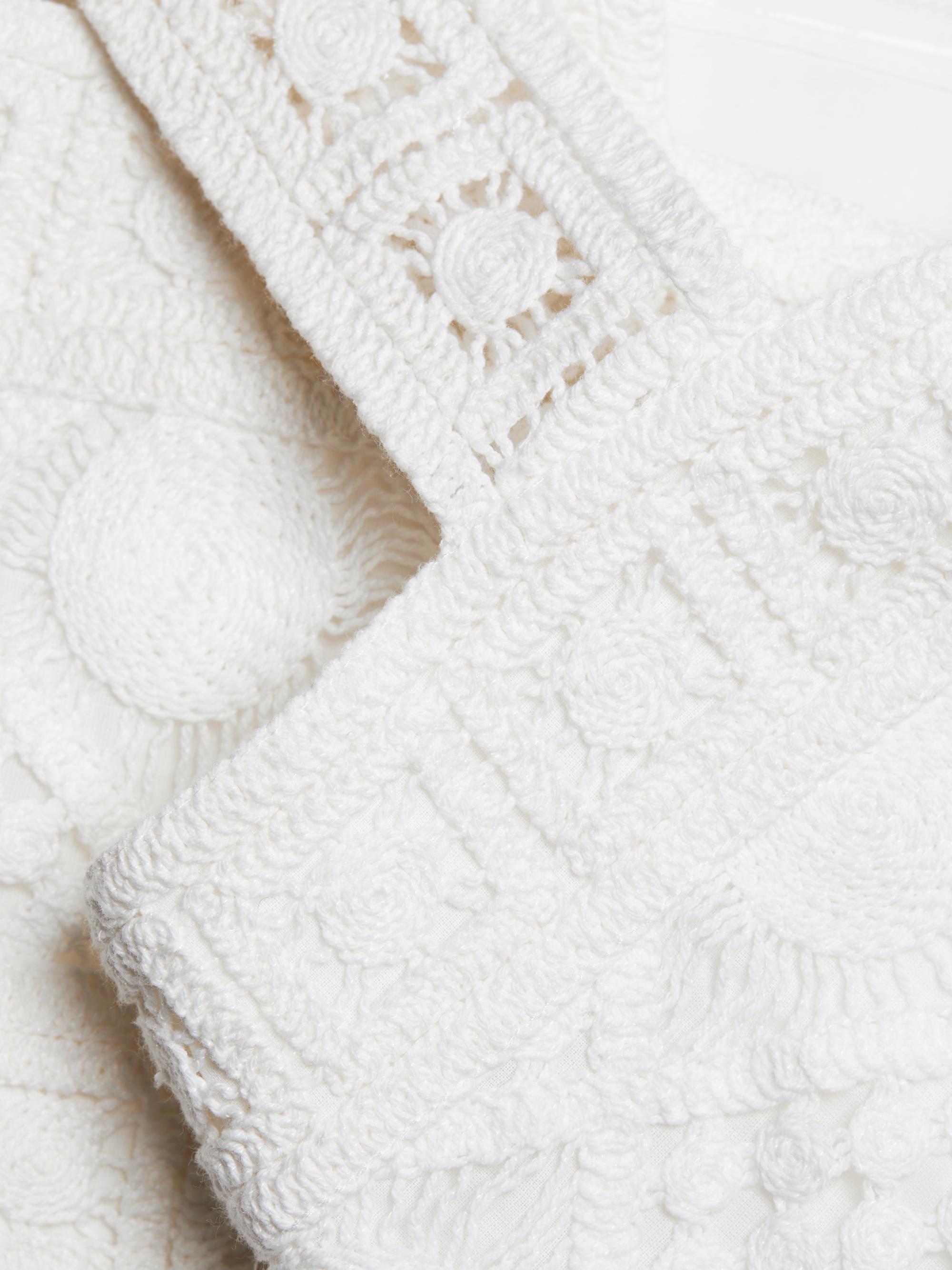 Milly Diamond Crochet Crop Top | Saks Fifth Avenue