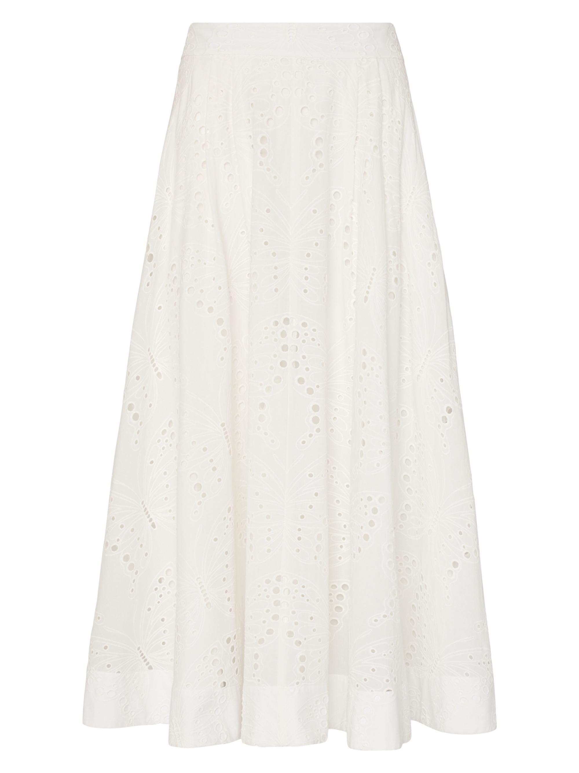 Milly Women's Butterfly Eyelet Skirt - White