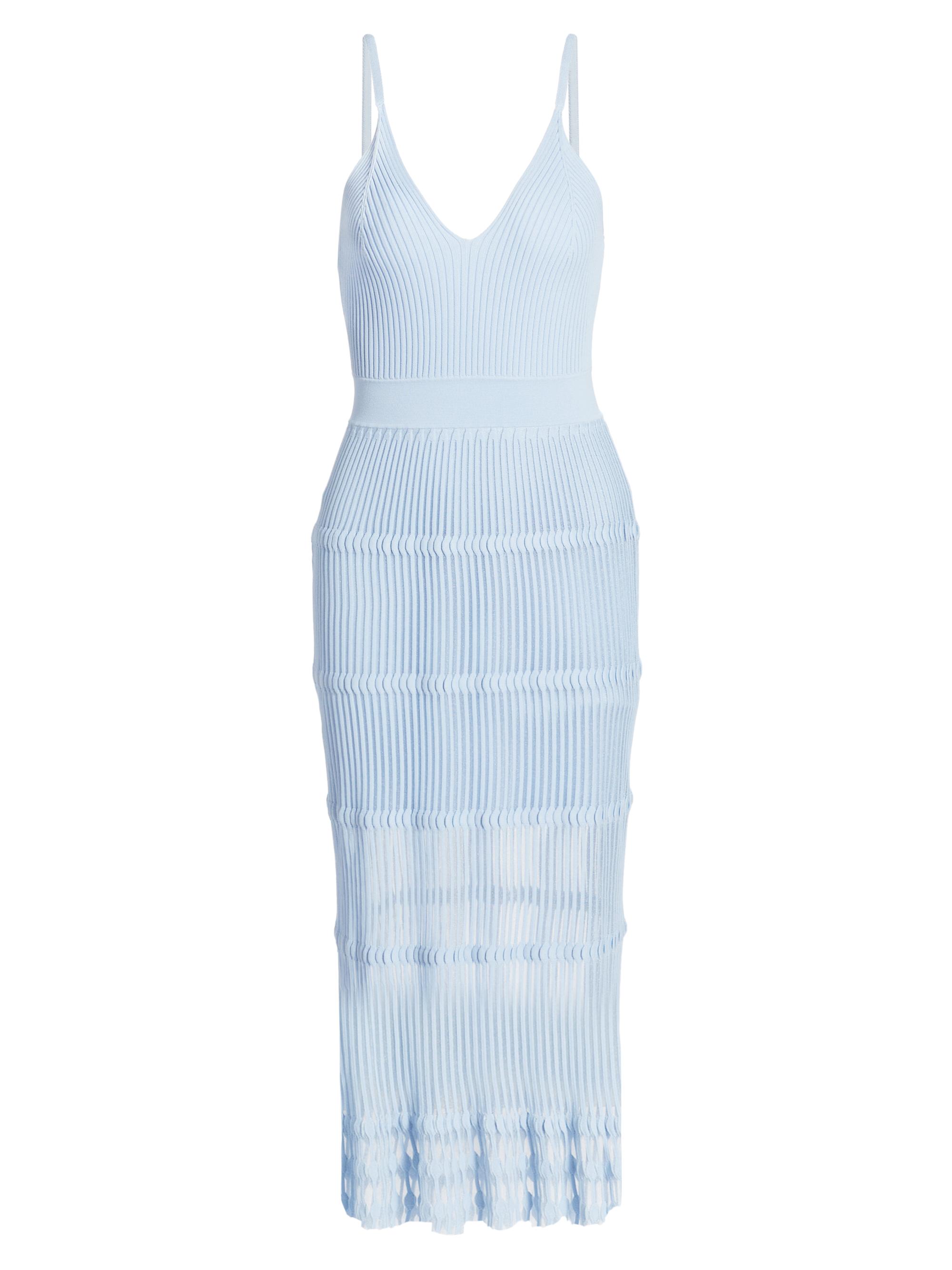Milly Women's Cami Sheer Skirt Midi-Dress - Light Blue