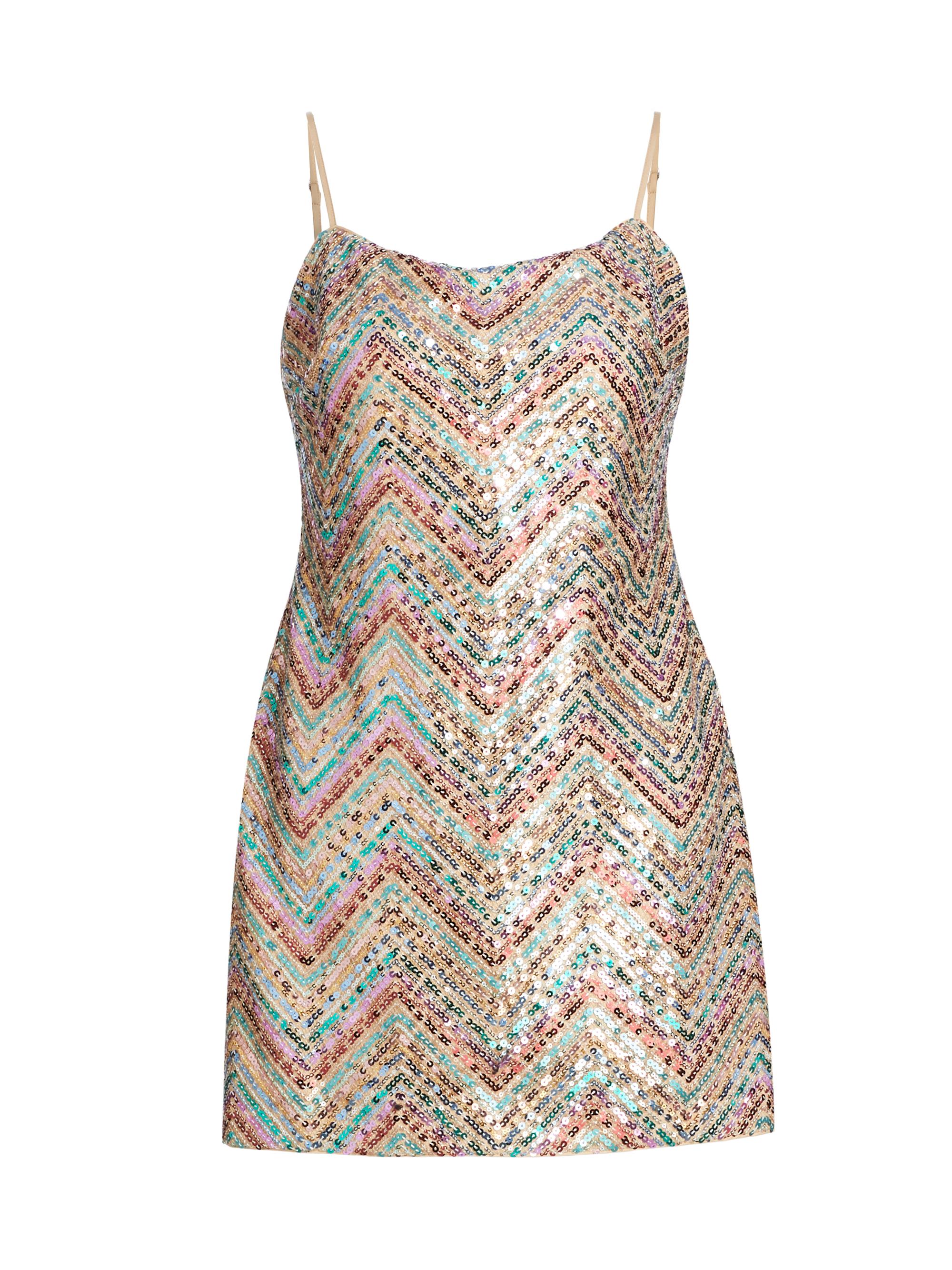 Milly Women's Colette Chevron Sequin Minidress