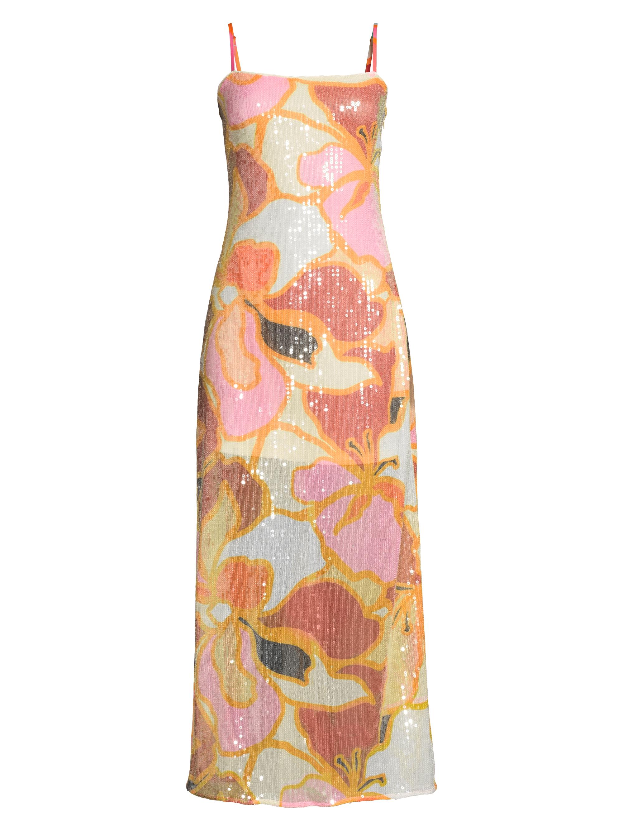 Hutch Women's Lya Sequin Midi-Dress - Vibrant Graphic Floral