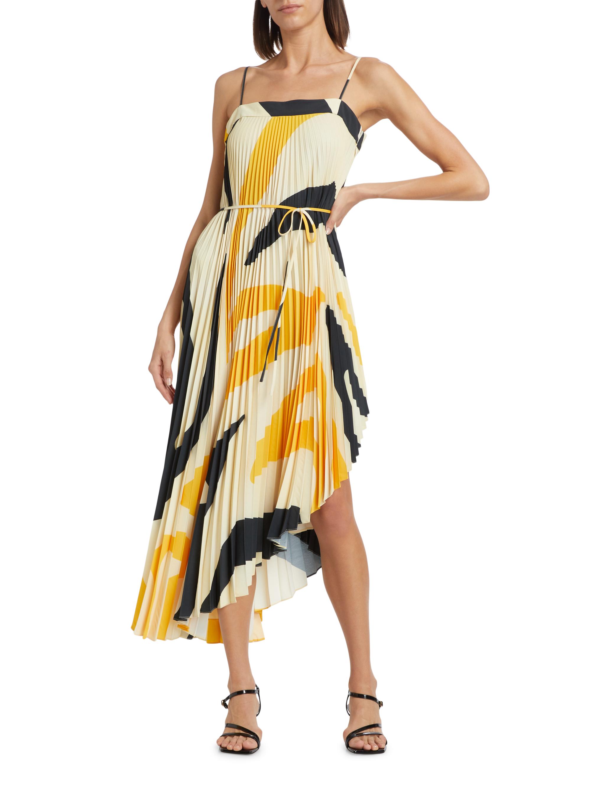 milly irene pleated dress Milly Irene Zebra Pleated Dress