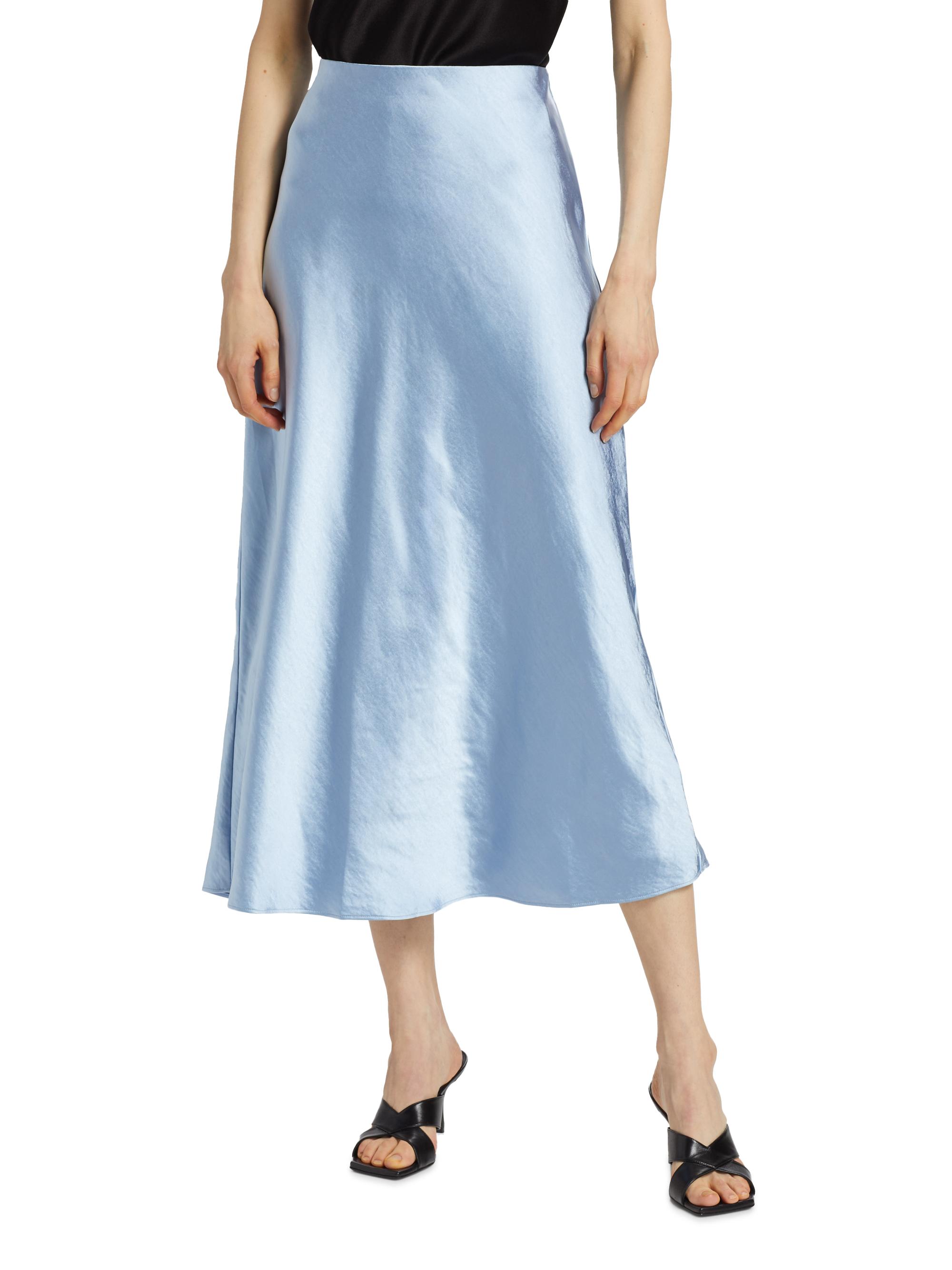 Milly Ella Satin Midi Skirt | Saks Fifth Avenue