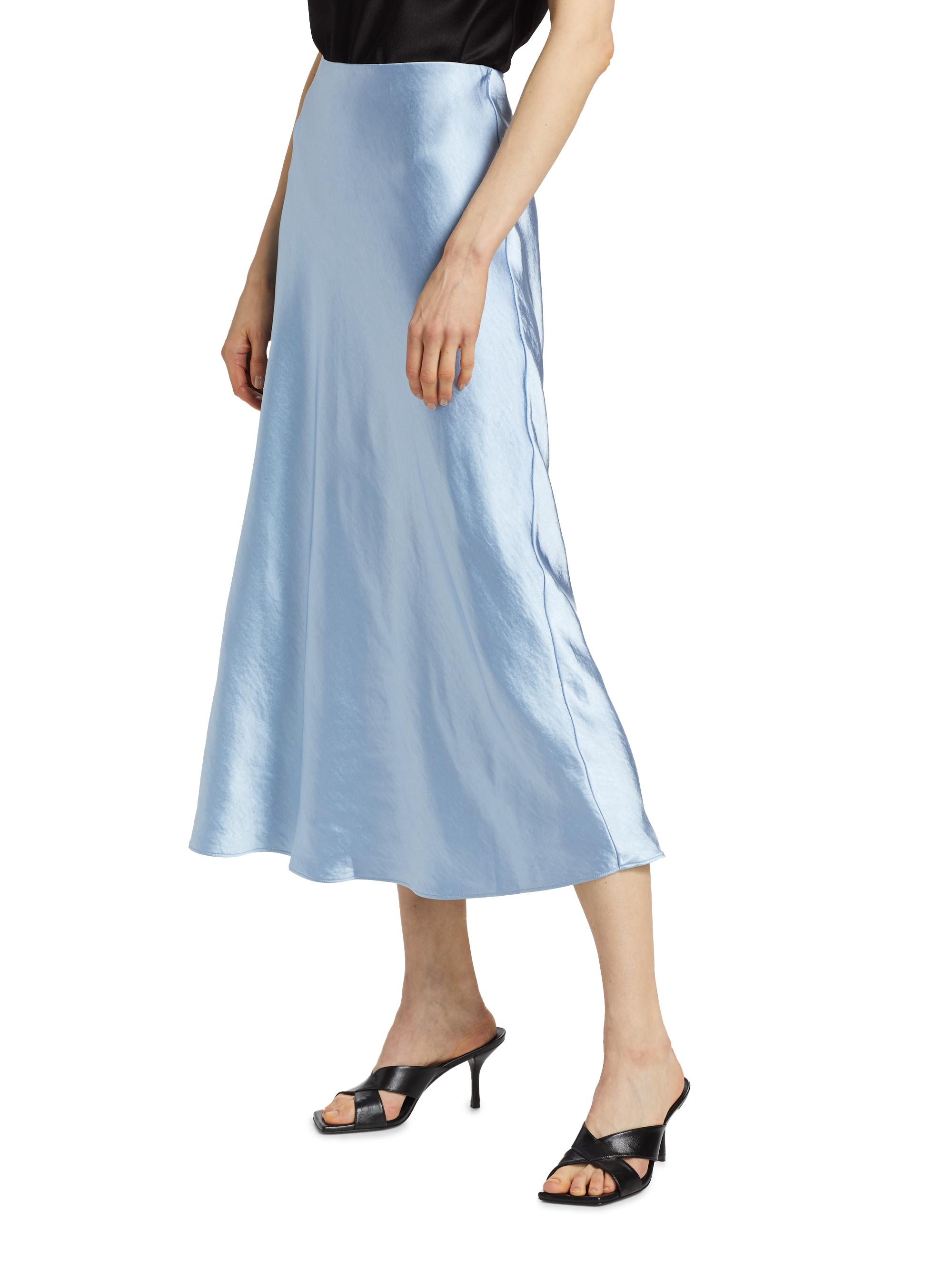 Milly Ella Satin Midi Skirt | Saks Fifth Avenue