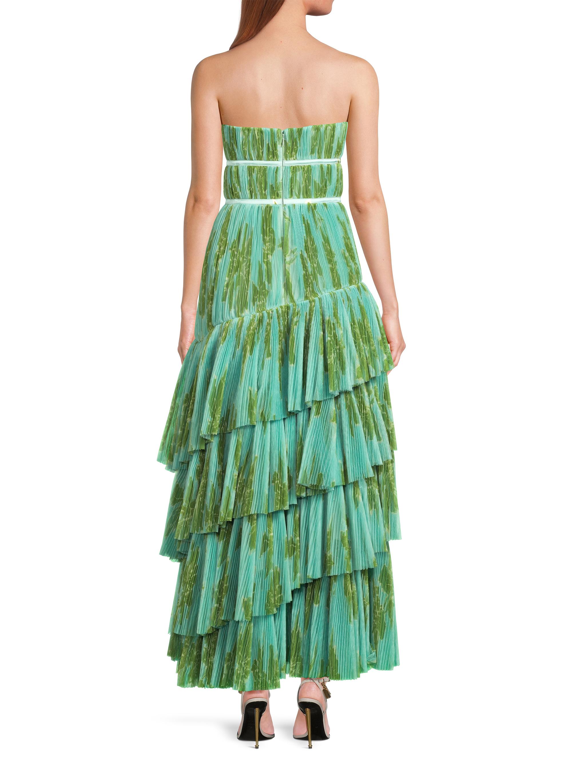 Hutch Lanza Pleated Tiered Gown | Saks Fifth Avenue