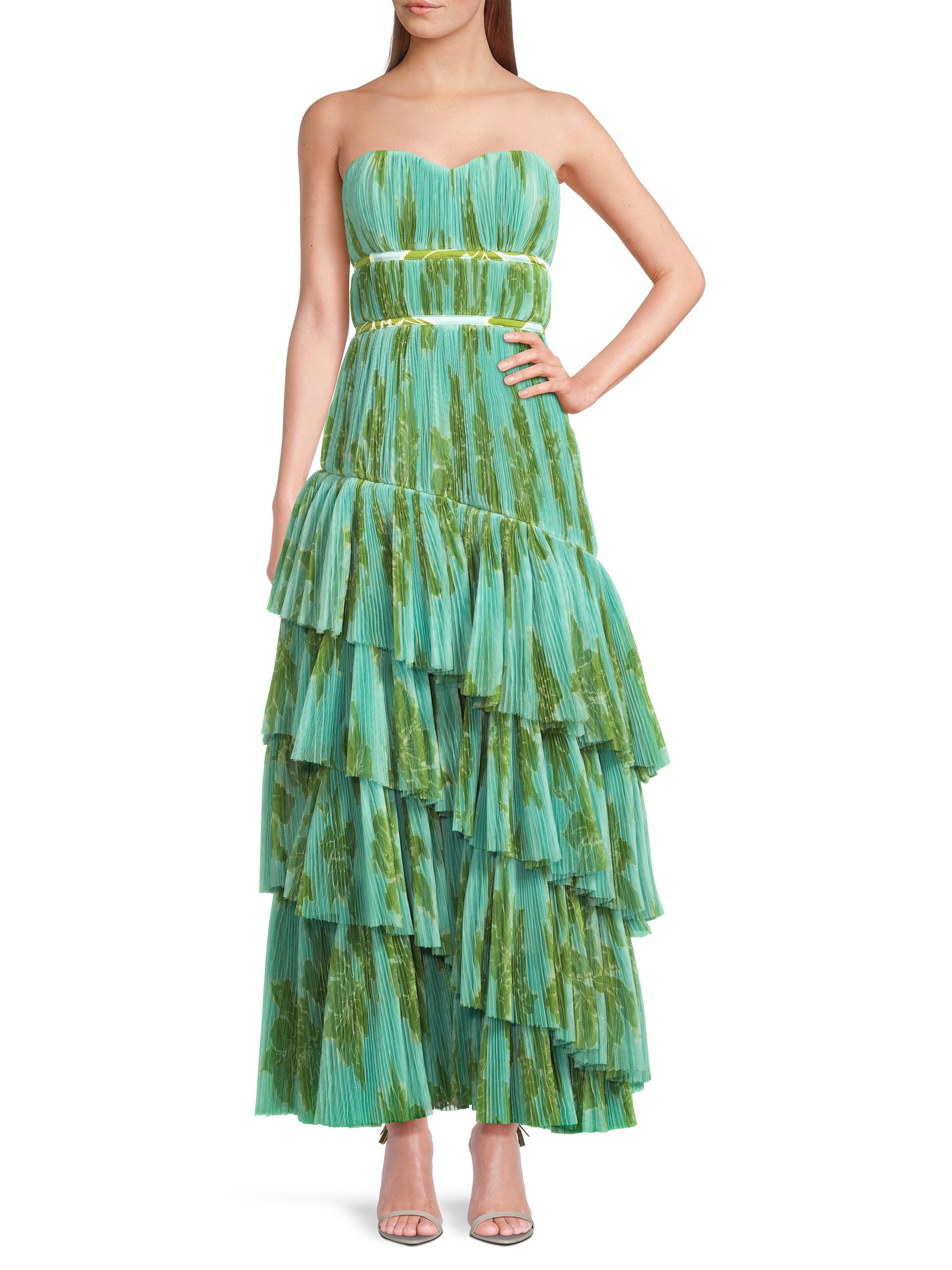 Hutch Lanza Pleated Tiered Gown | Saks Fifth Avenue