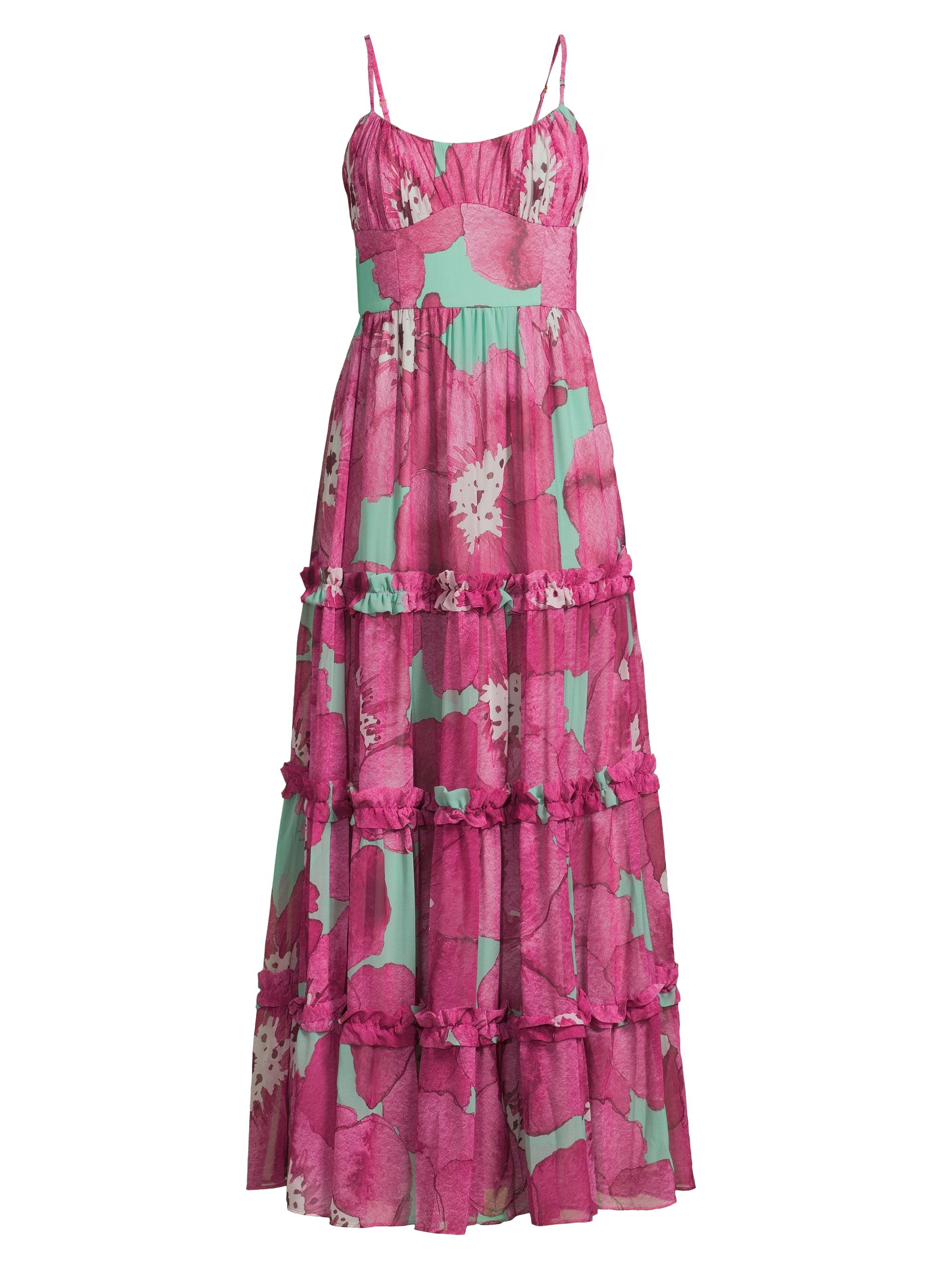 Hutch Women's Caletta Floral Tiered Maxi Dress - Fuchsia