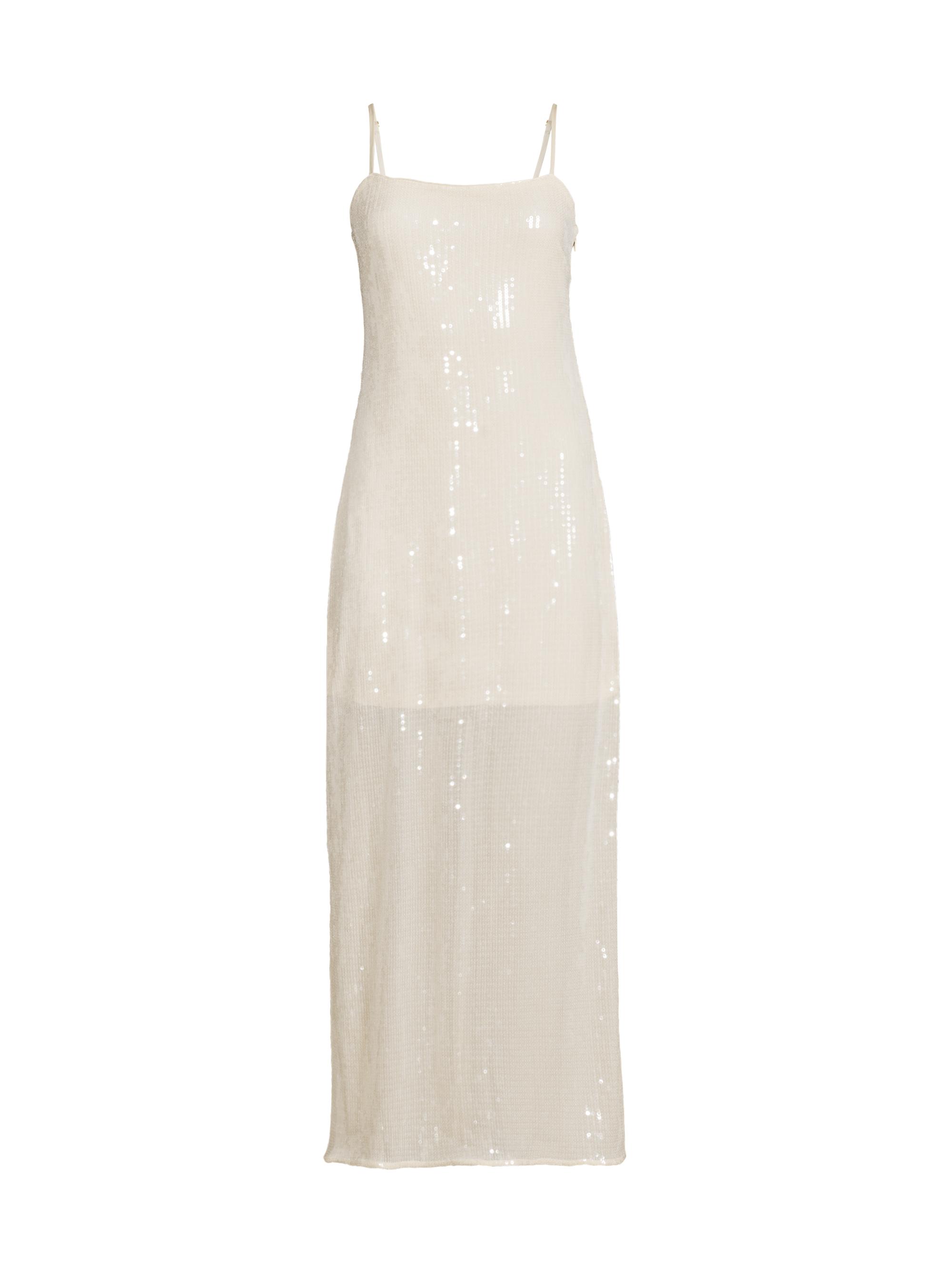 Hutch Women's Sequined Mesh Slipdress - Coconut Milk