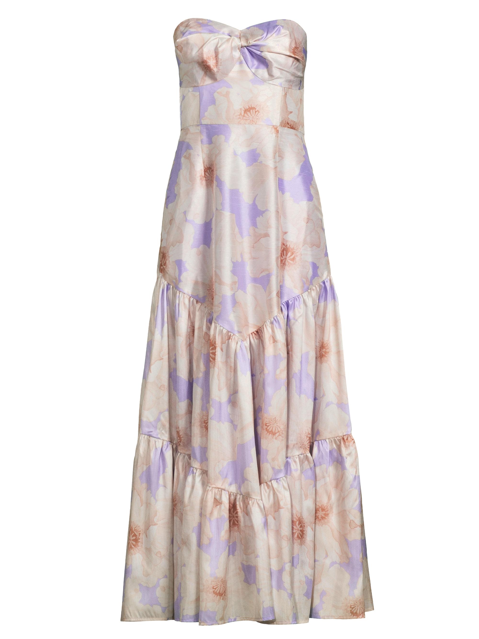 Hutch Women's Rosewood Floral Strapless Gown - Lavender Romantic Floral