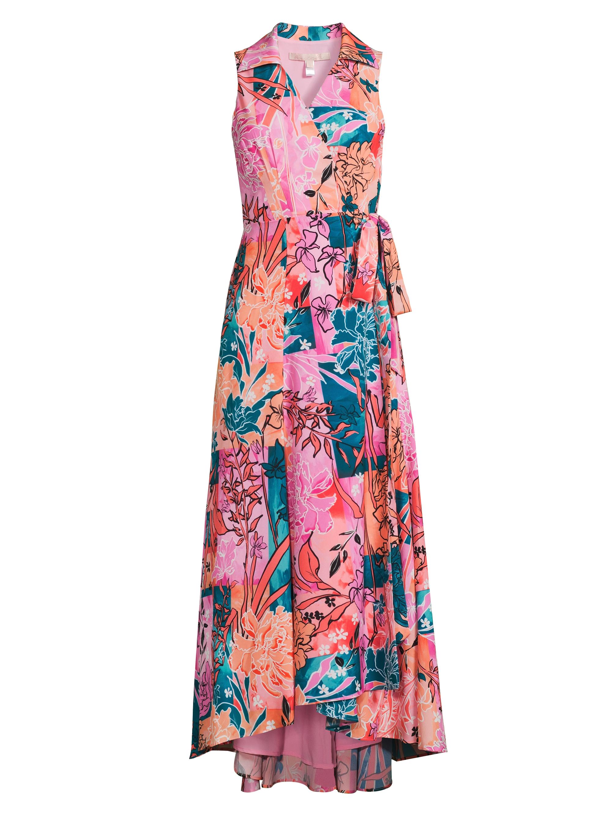Hutch Women's Vela Floral Sleeveless Wrap Dress - Vibrant Boho Botanical