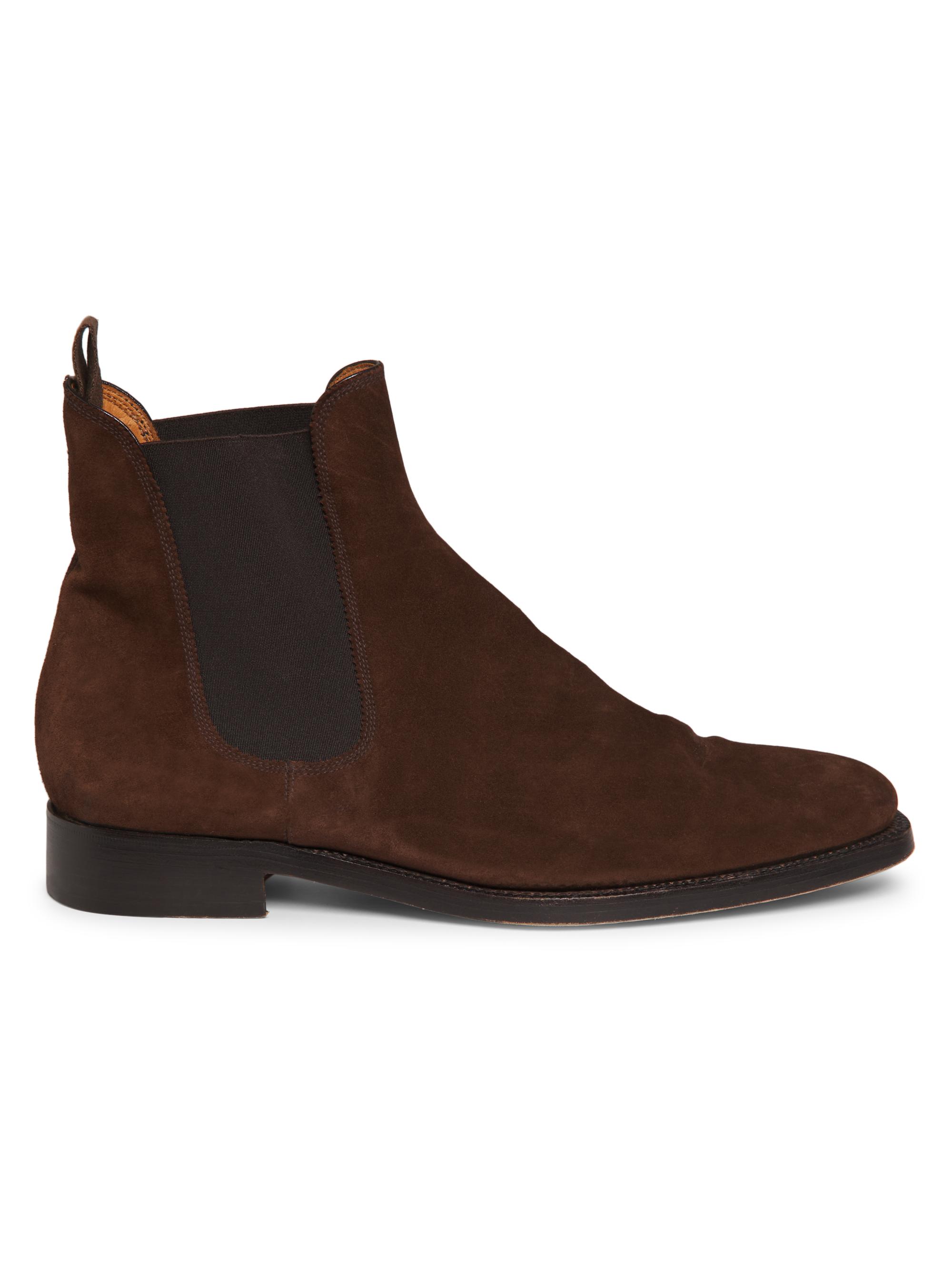 Ralph Lauren Purple Label Men's Grantly Suede Chelsea Boots - Cacao