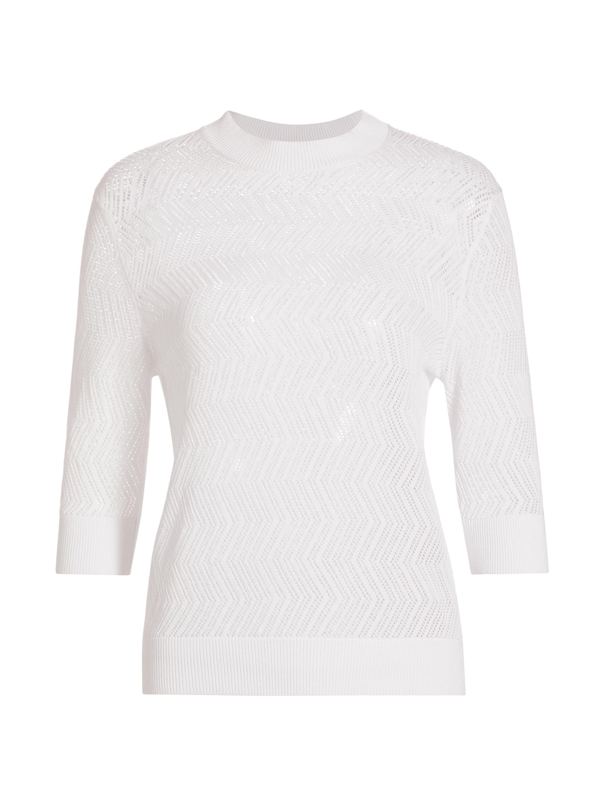 Proenza Schouler White Label Women's Nicola Pointelle Cotton Sweater - Off White