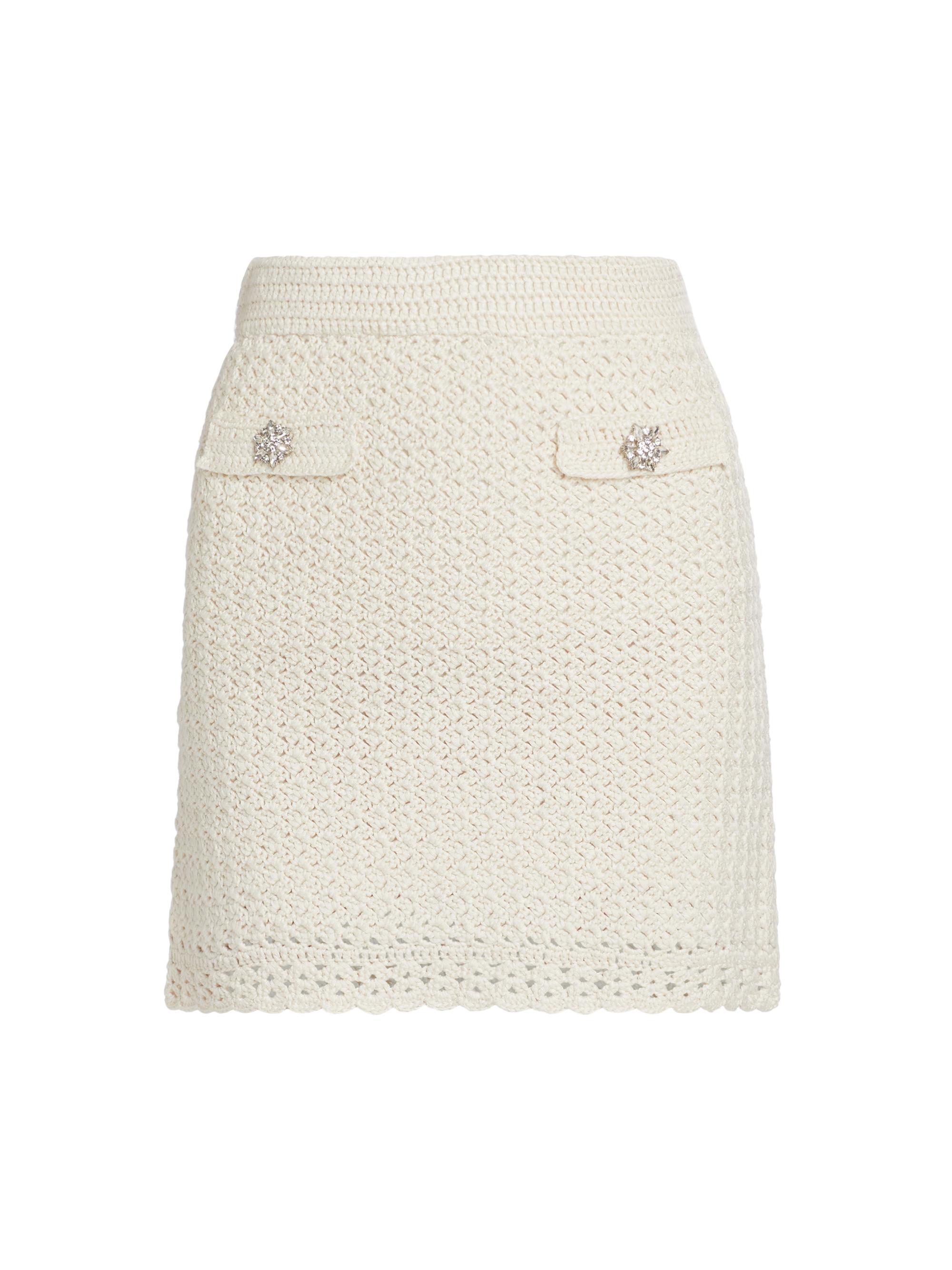 Generation Love Women's Emilia Crochet Miniskirt - Natural