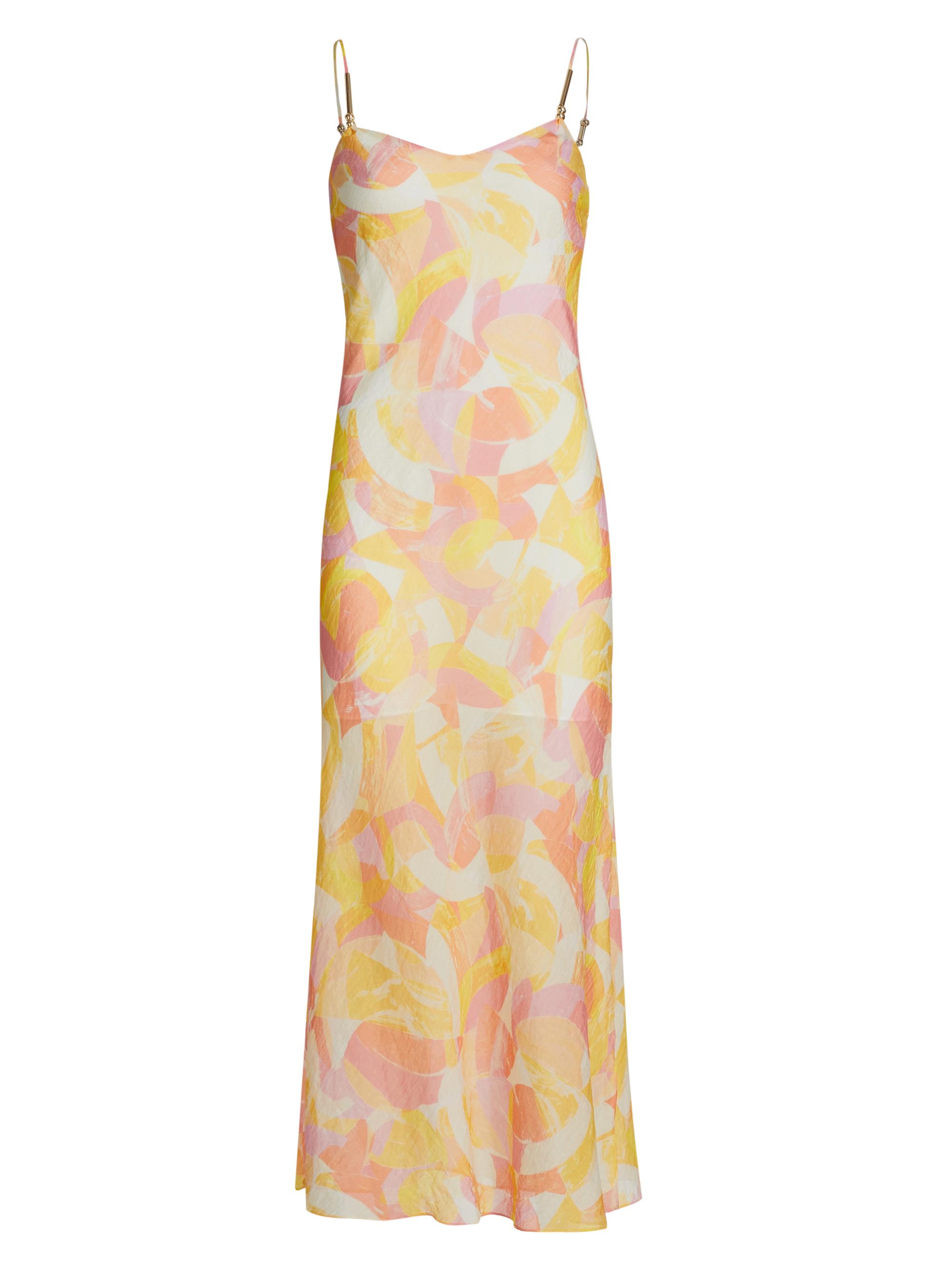 Generation Love Women's Marcella Abstract Voilé Midi-Dress - Prisim Yellow Multi