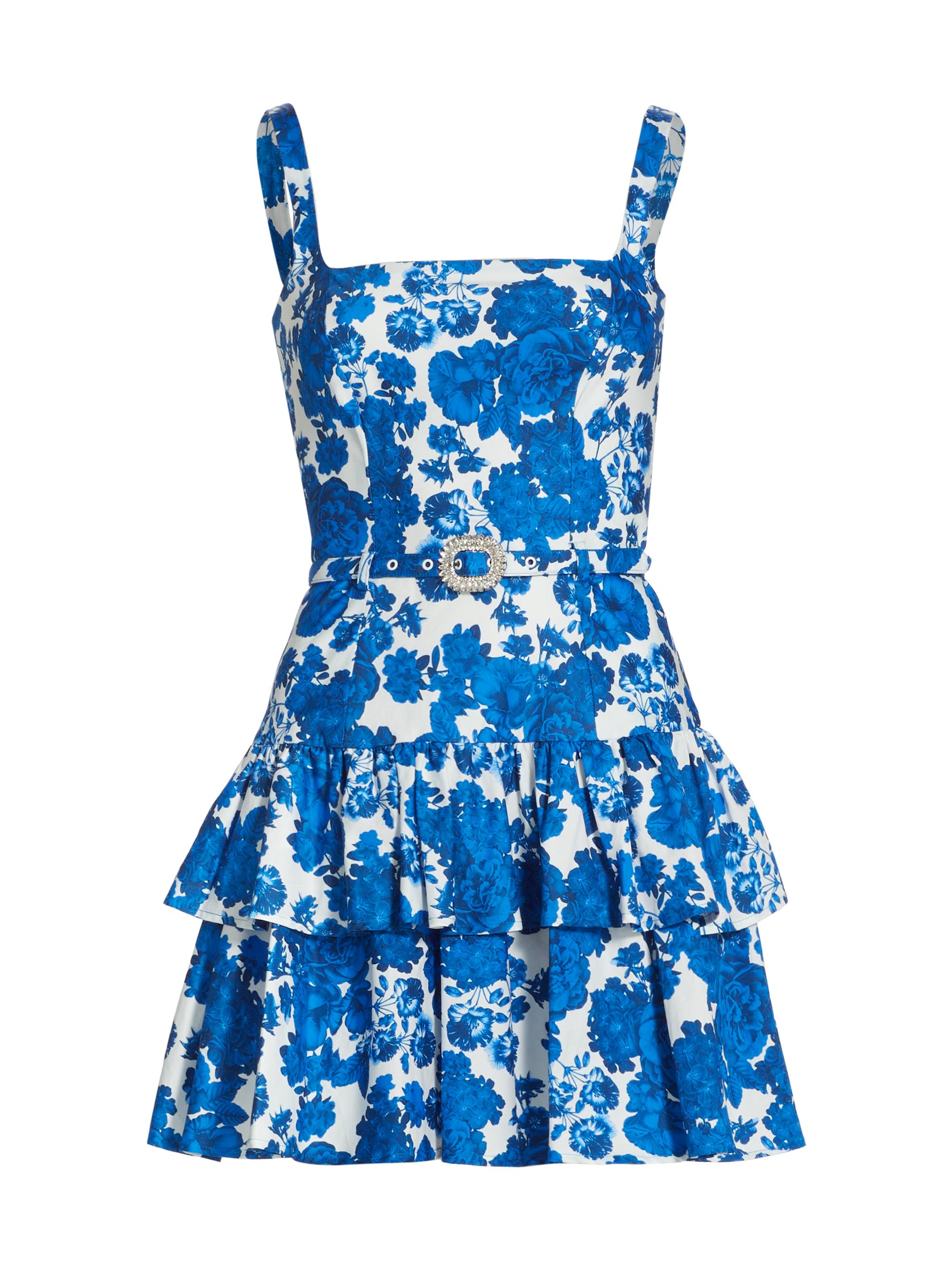 Generation Love Women's Cosette Floral Cotton Minidress - Blue Floral Fantasy