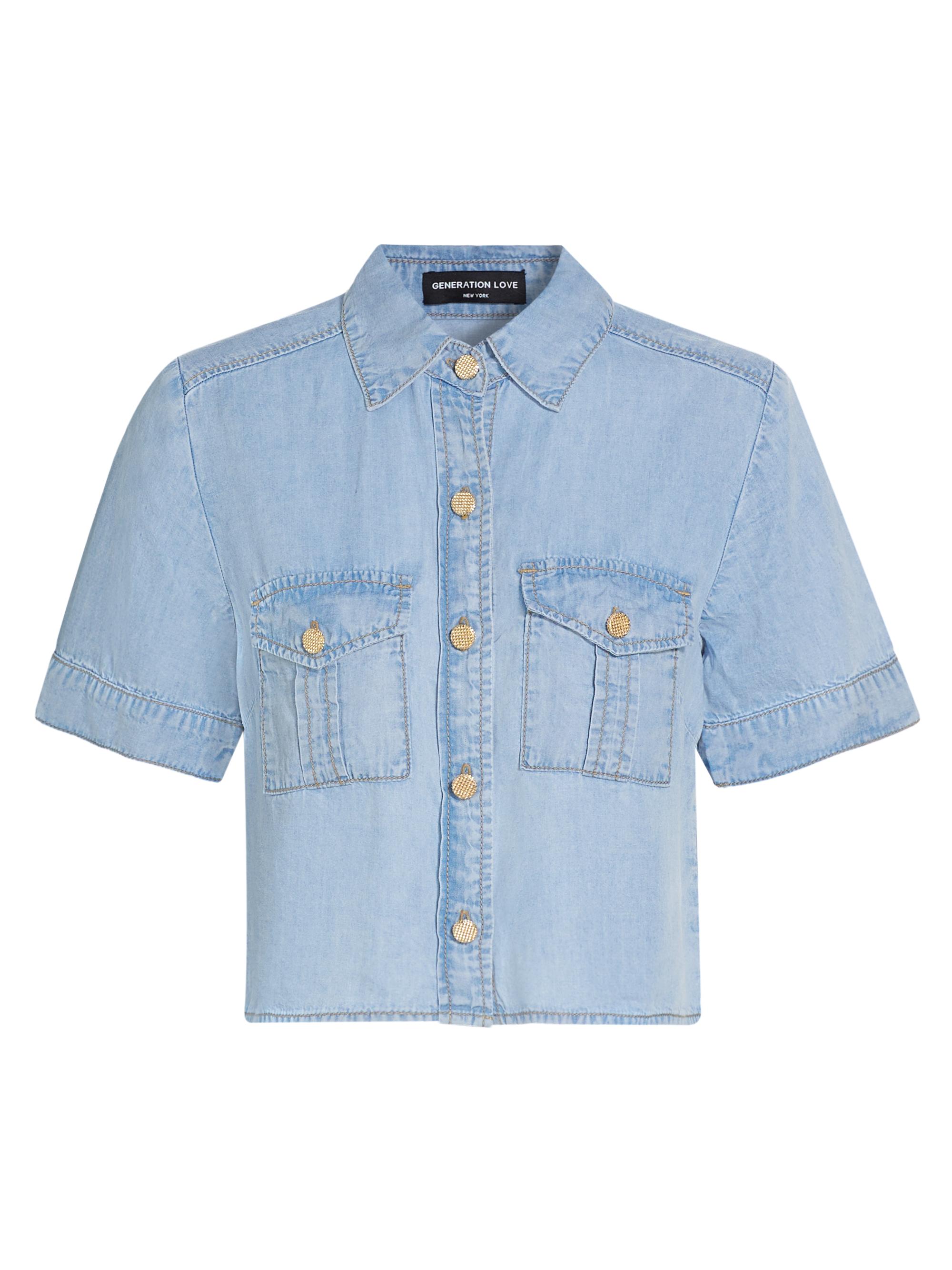 Generation Love Women's Alida Denim Shirt - Light Blue