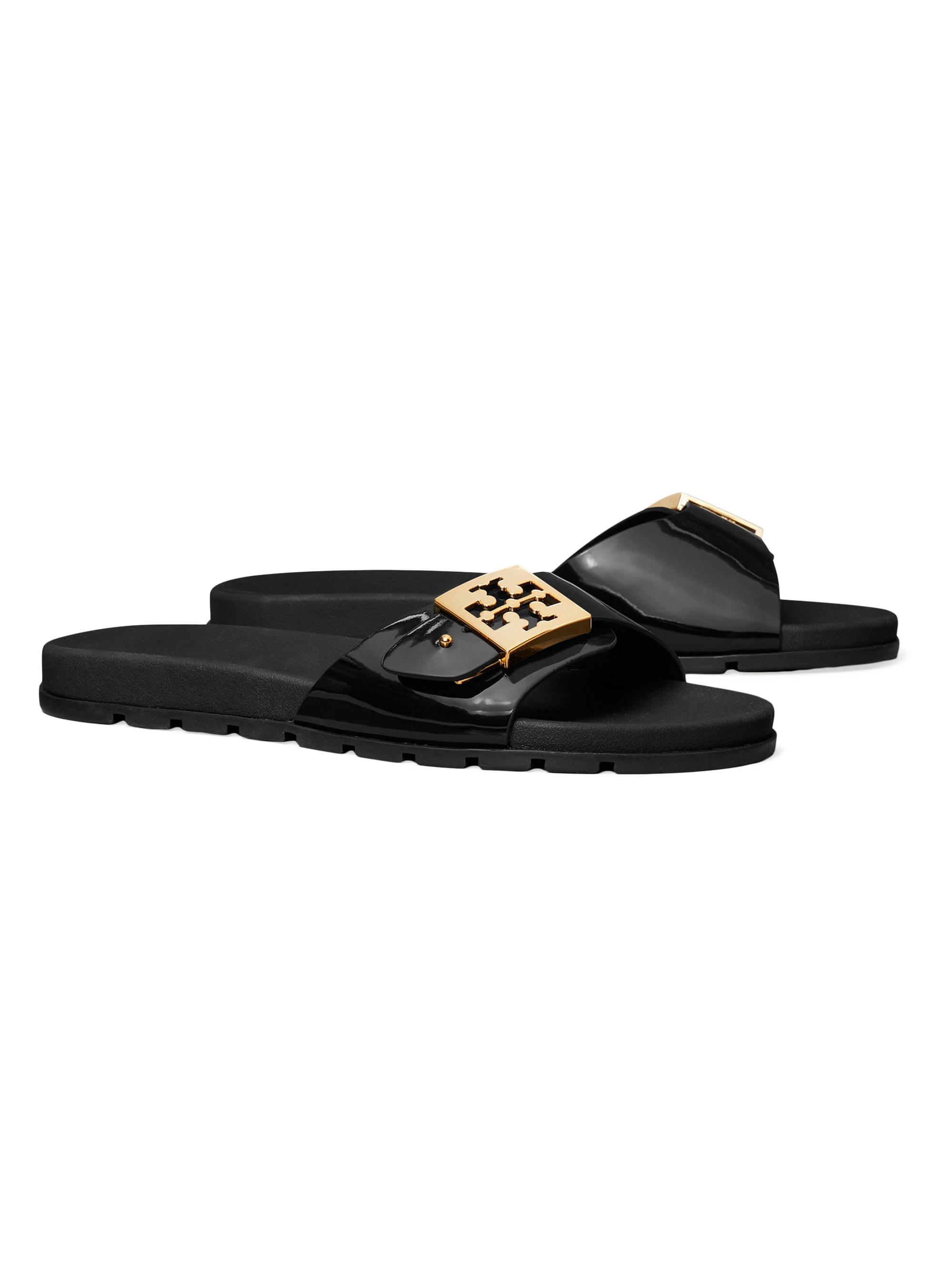 Tory Burch ミュール サンダル スエード 黒 サイズ7 Tory Burch Buckle Slides | Saks Fifth Avenue