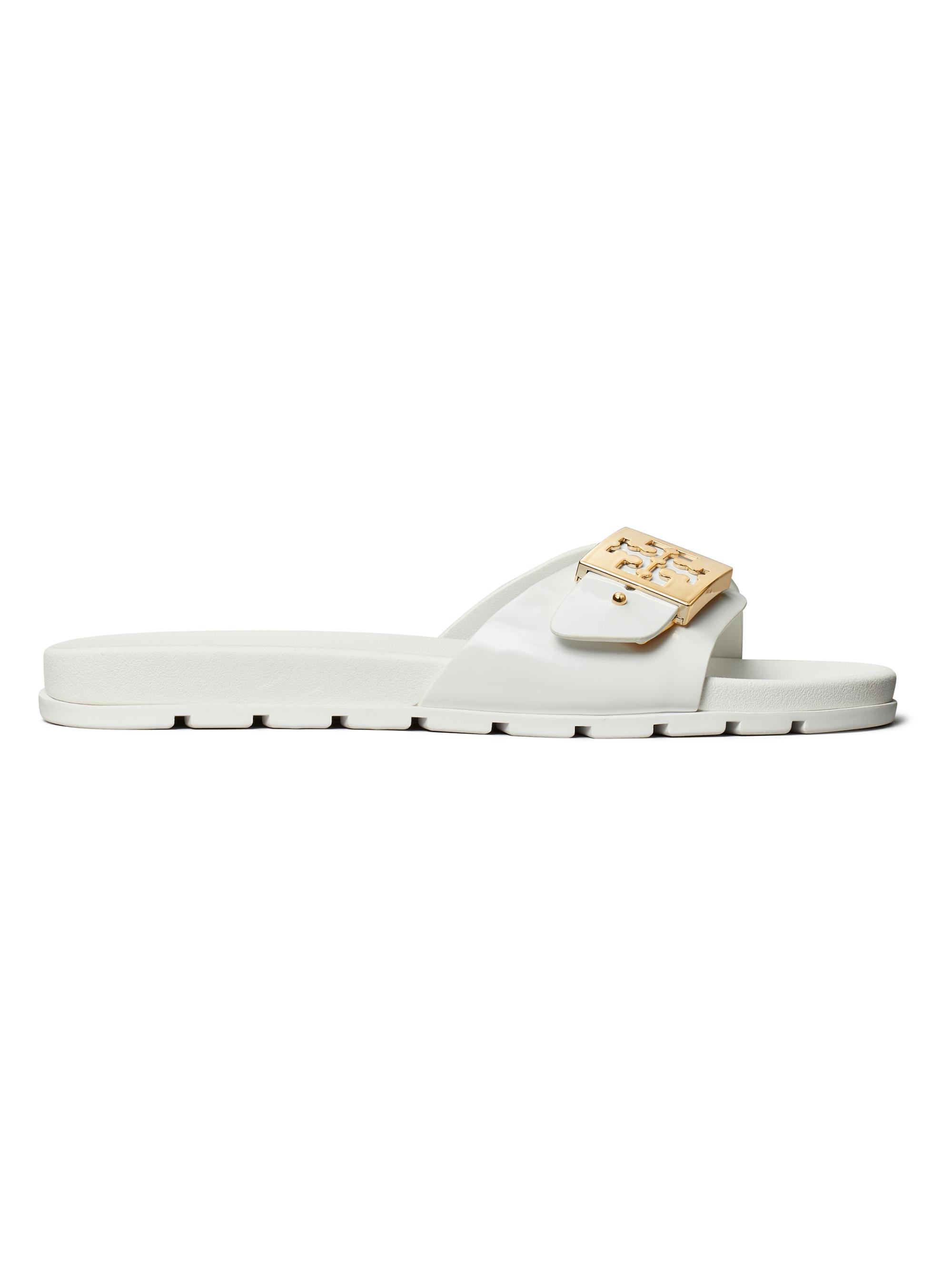 Tory Burch Women's Buckle Slides - White  Sandals