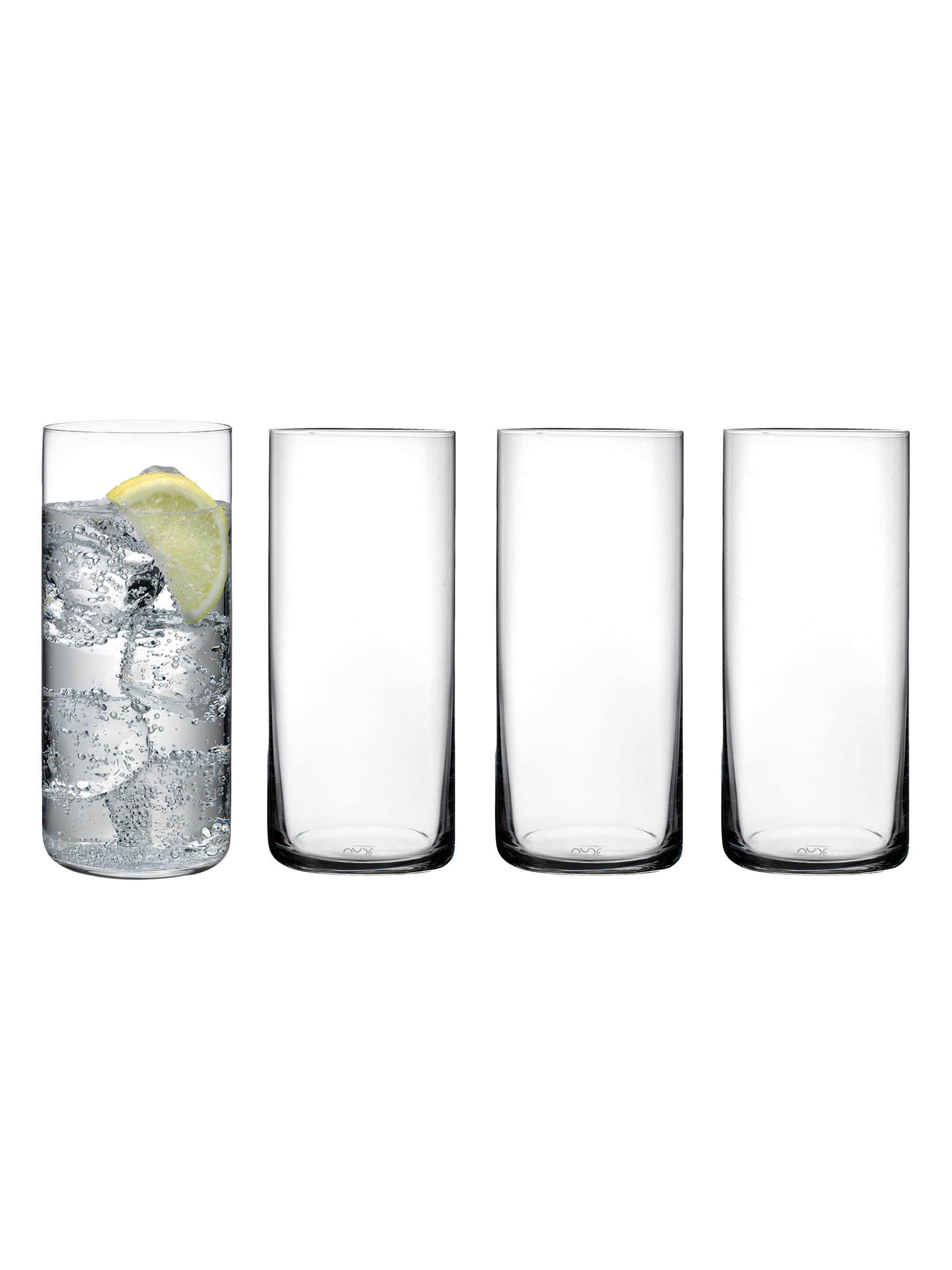 Nude Glass Finesse 4-Piece Highball Glass Set - Clear