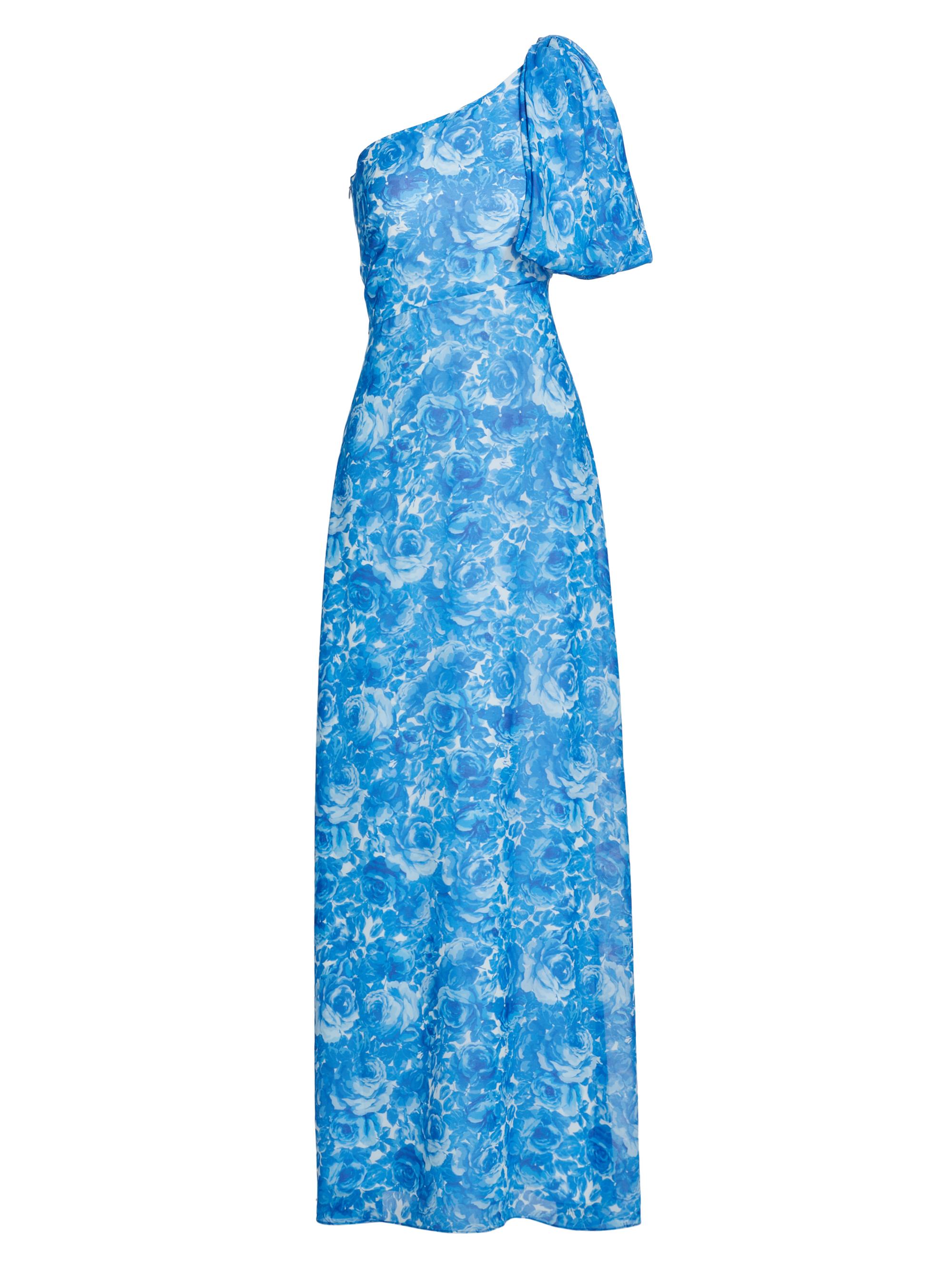 Sachin & Babi Women's Chelsea Floral Chiffon One-Shoulder Gown - Mediterranean Bloom