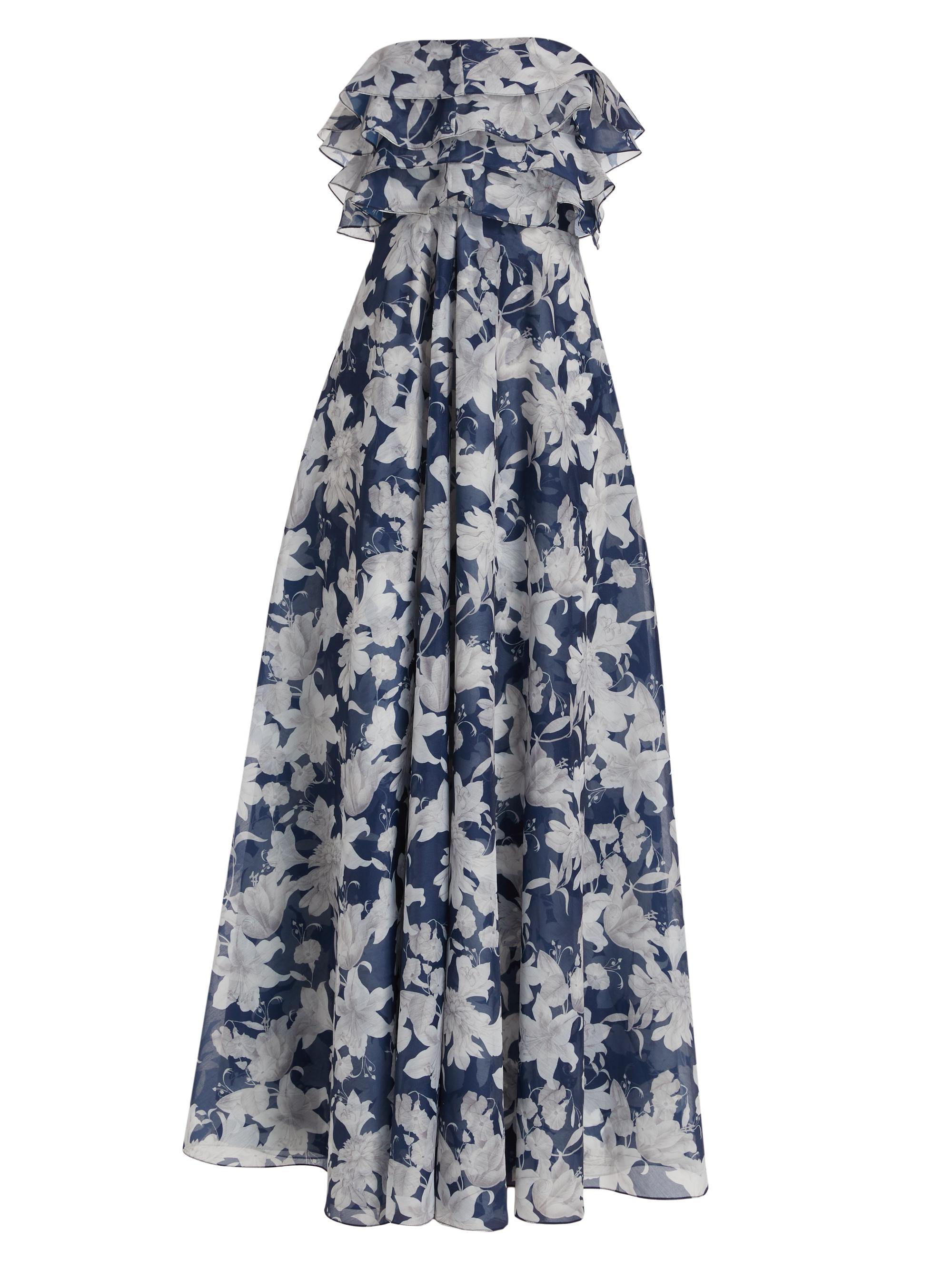 Sachin & Babi Women's Frivolla Floral Strapless Gown - Alto Blue Fiore