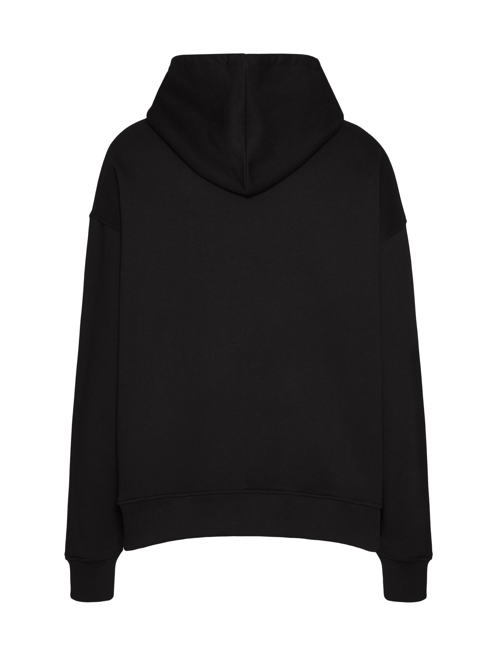 Valentino Garavani Cotton Hooded Sweatshirt with Metallic V Detail