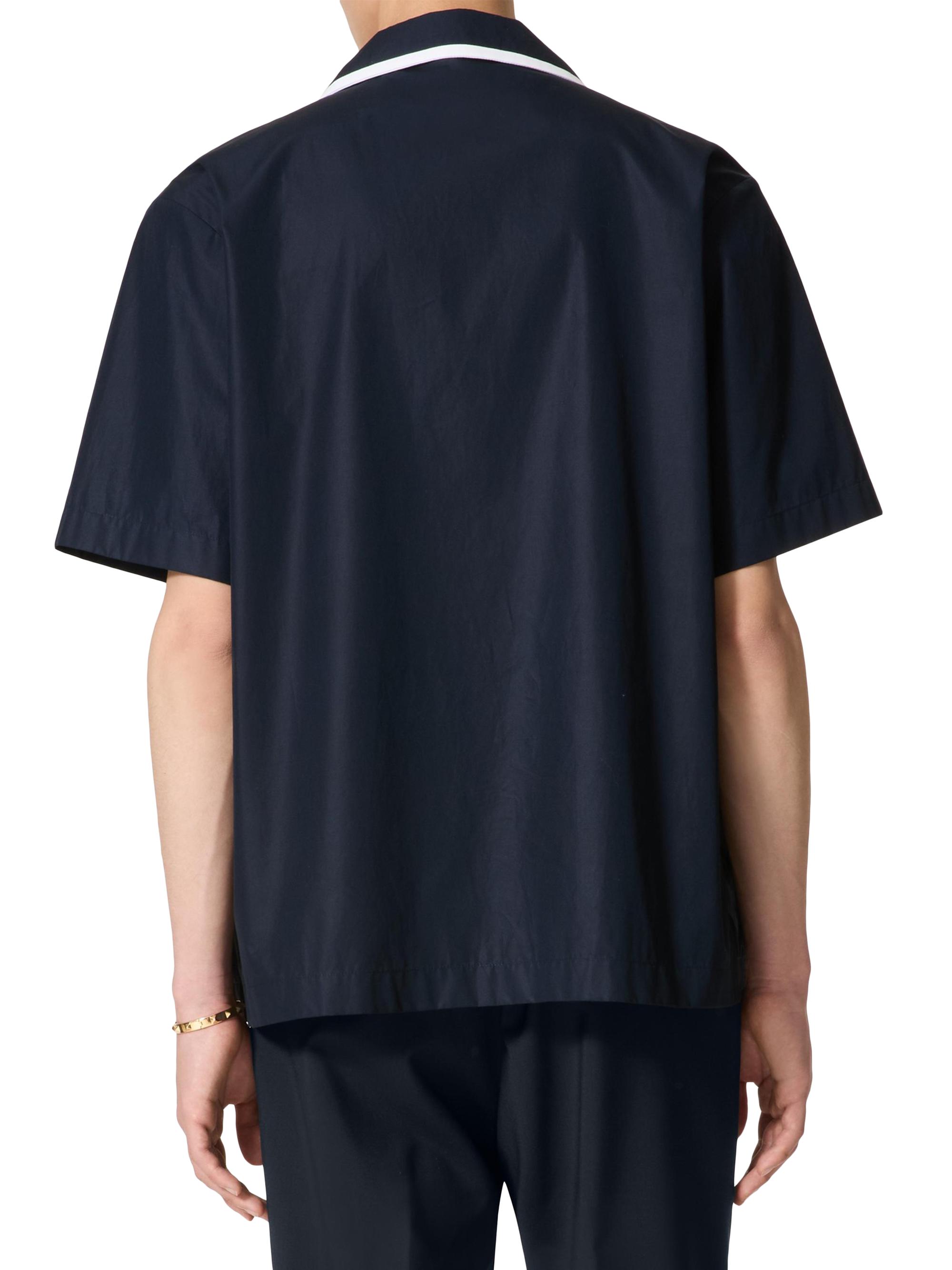 Valentino Garavani Bowling Shirt with Rubberized V Detail | Saks