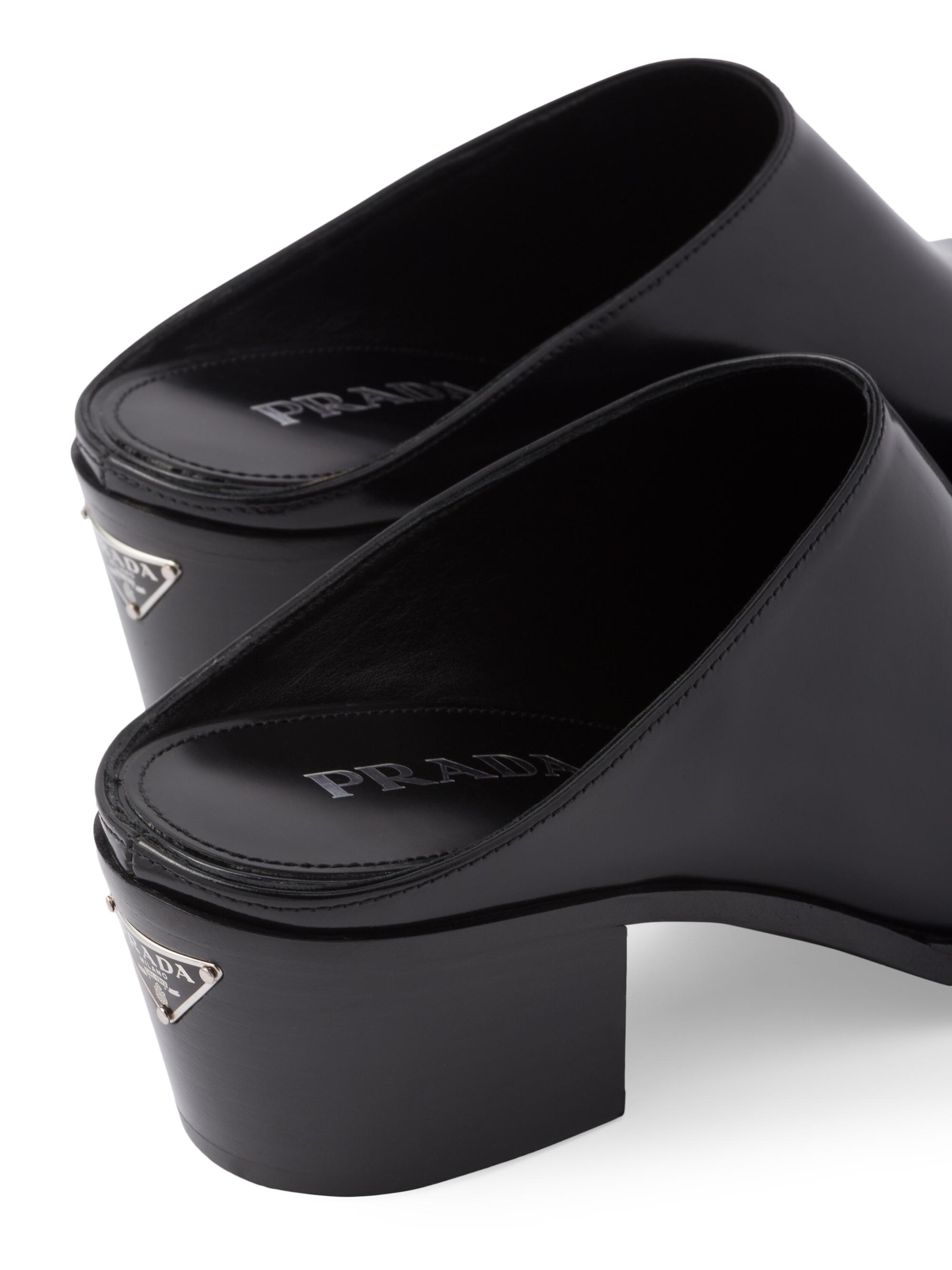 Prada Brushed Leather Mules | Saks Fifth Avenue