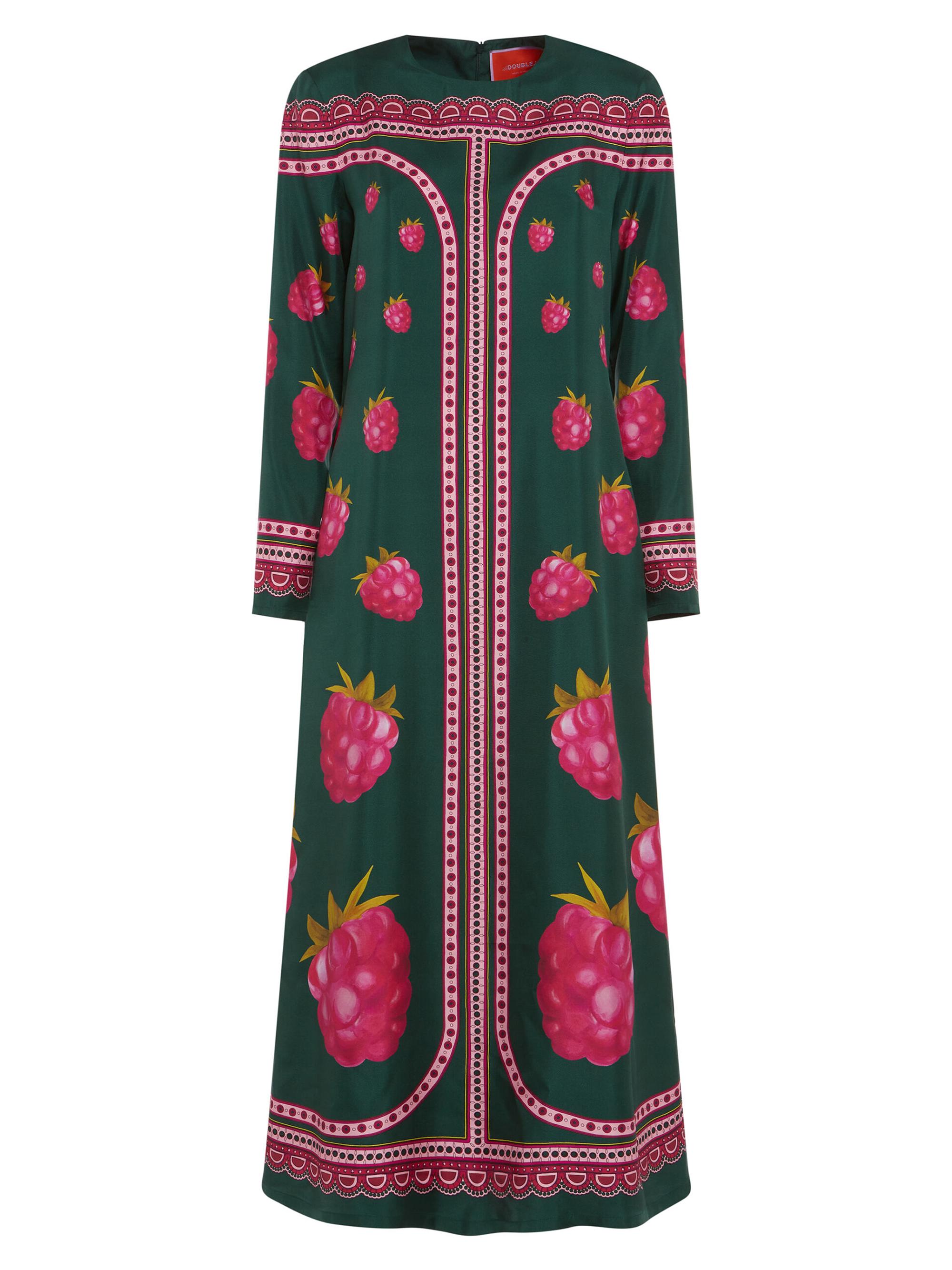 La DoubleJ Women's Long Sleeve Swing Dress - Lamponi Placee Emerald