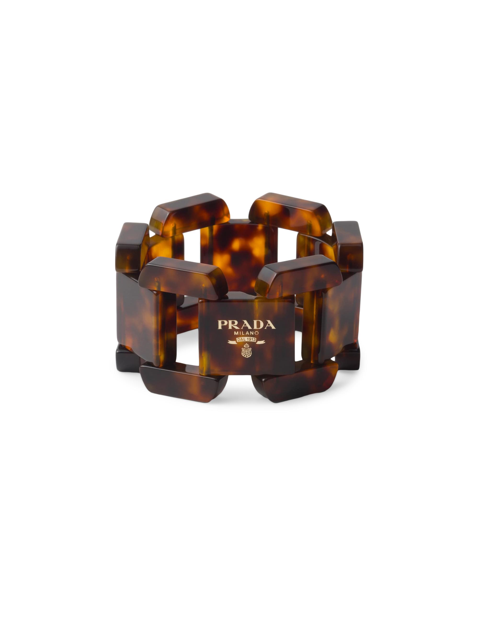 Prada Women's Plexiglass Bracelet - Brown