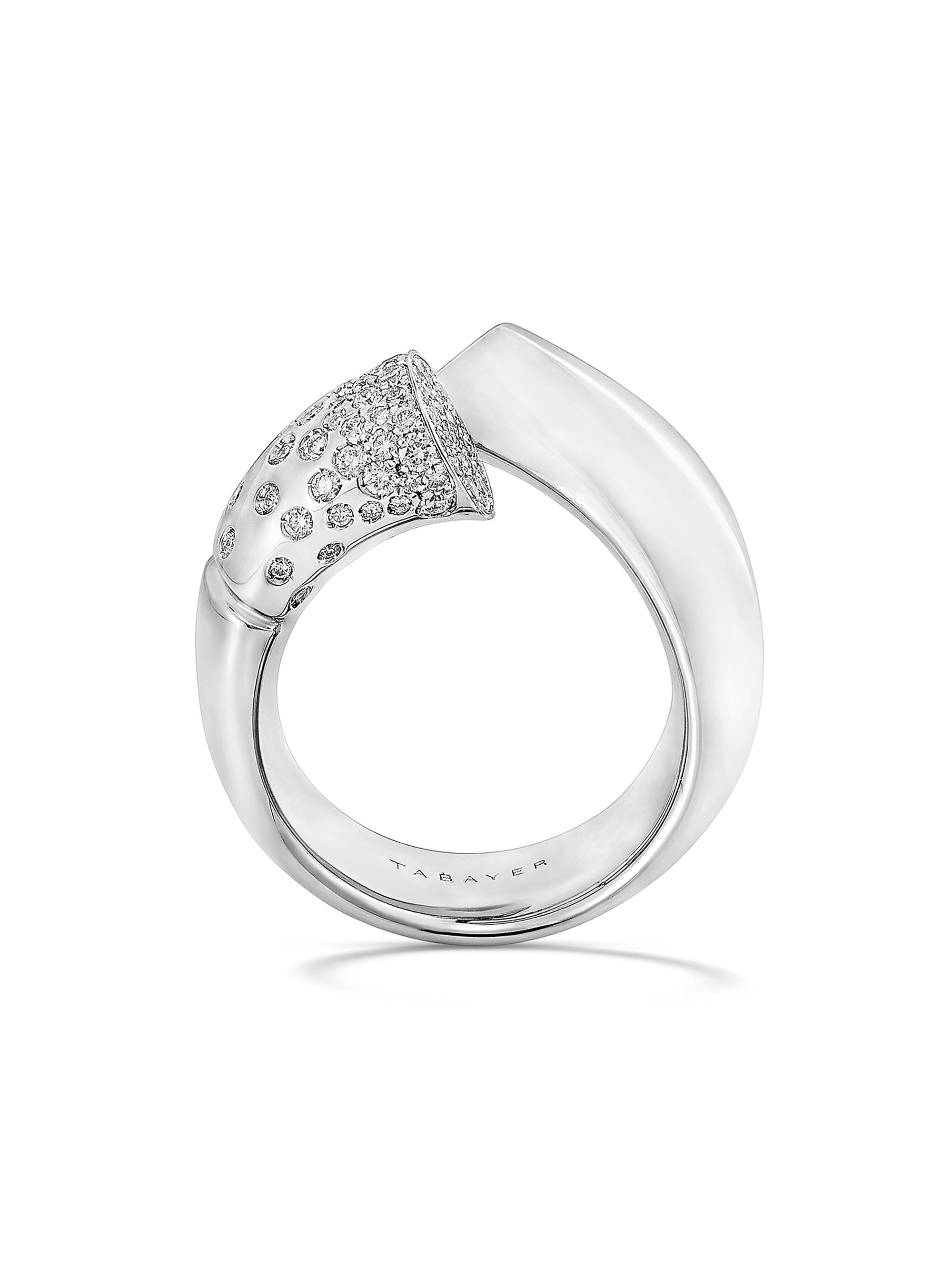 Tabayer Women's Oera 18K White Gold & 0.4 TCW Diamond Large Ring - White Gold