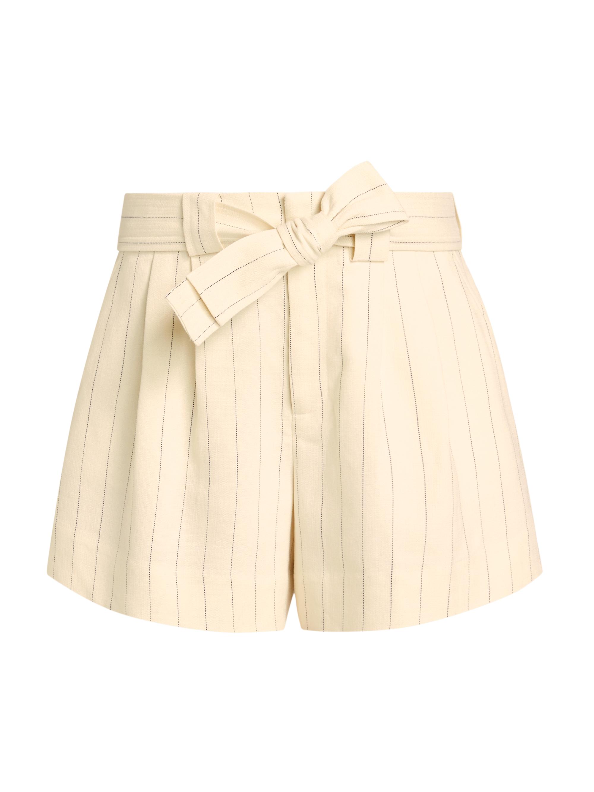 A.L.C. Women's Dempsey Striped Shorts - Cream Black Stripe