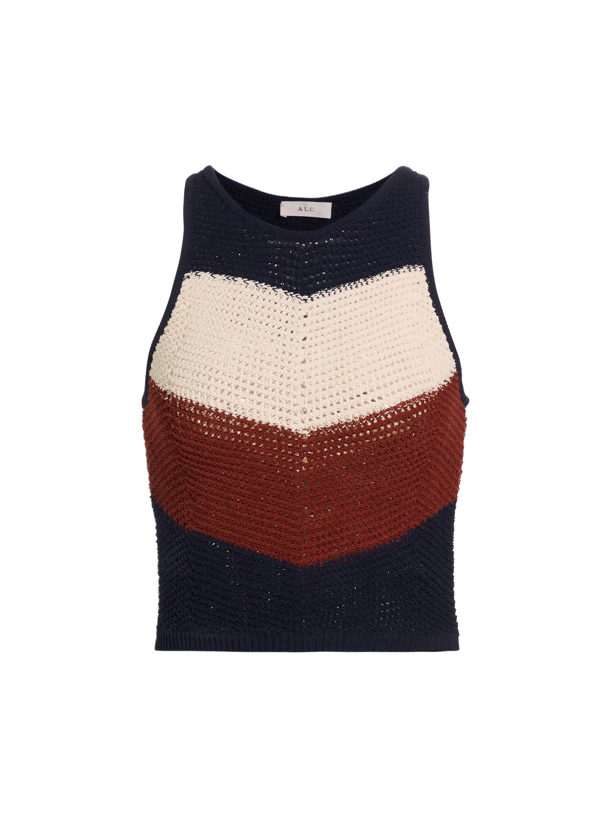 A.L.C. Women's Rowan Knit Top - Cacao Shell Navy