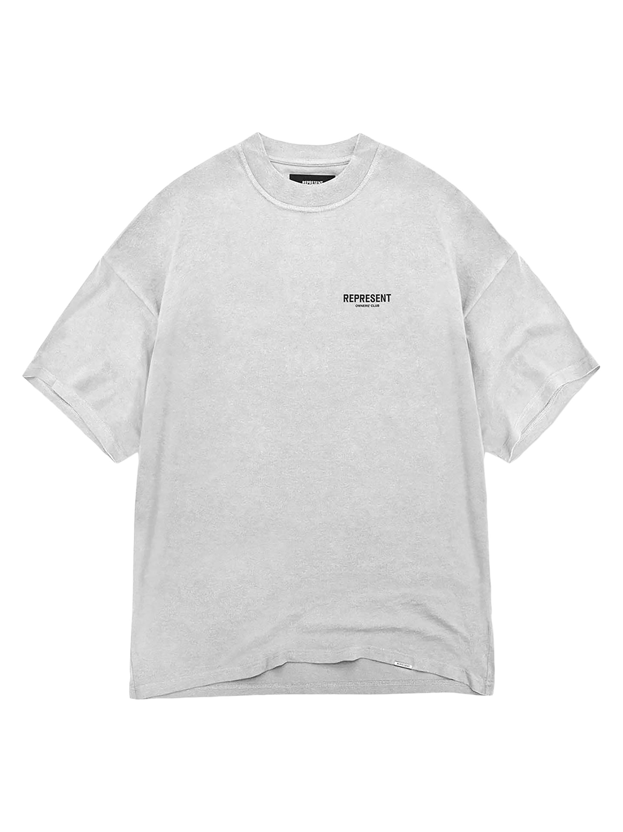 Represent Men's Owners Club Logo Cotton T-Shirt - Ash Grey