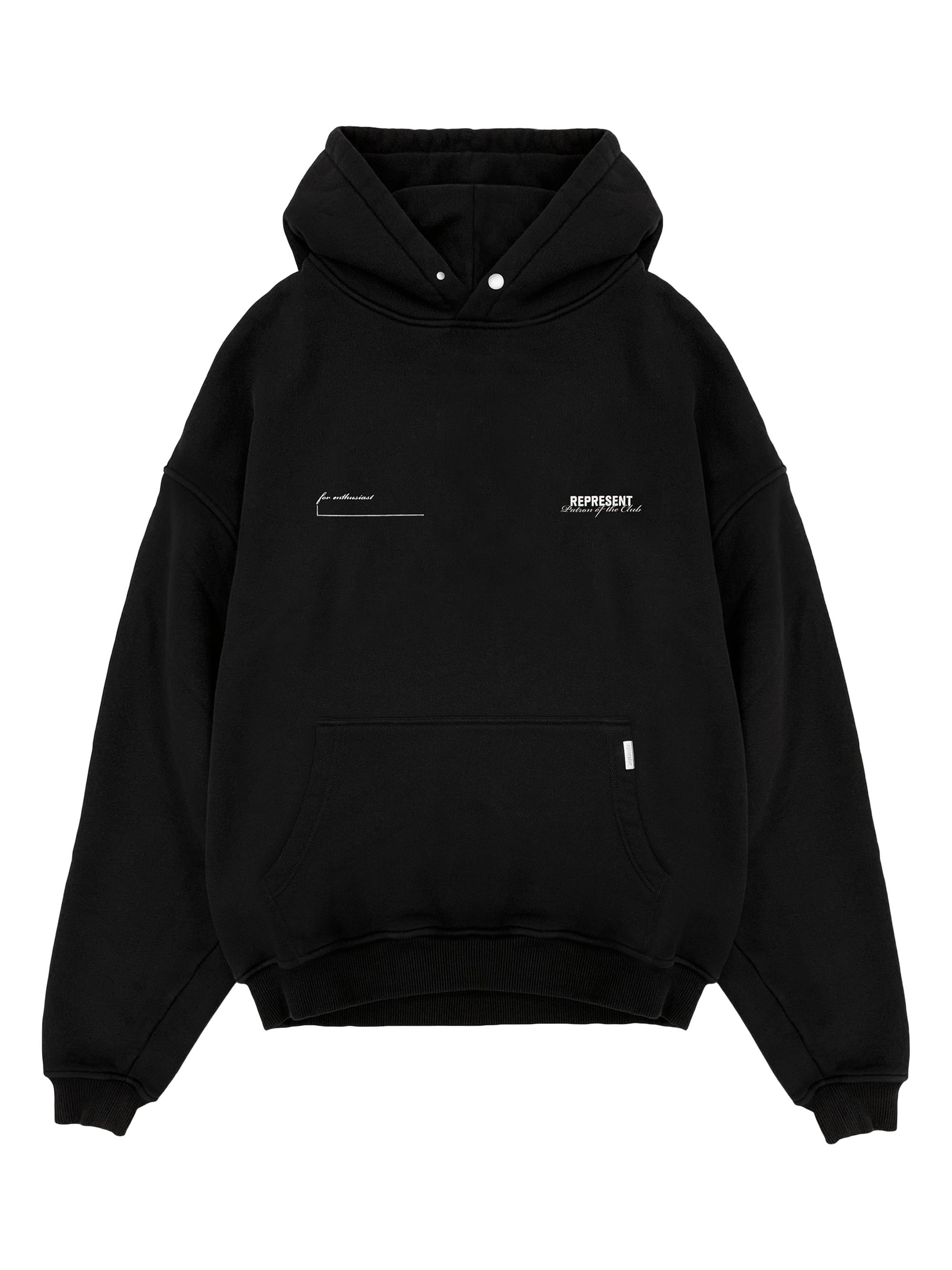 Represent Men's Patron Of The Club Cotton Hoodie - Black