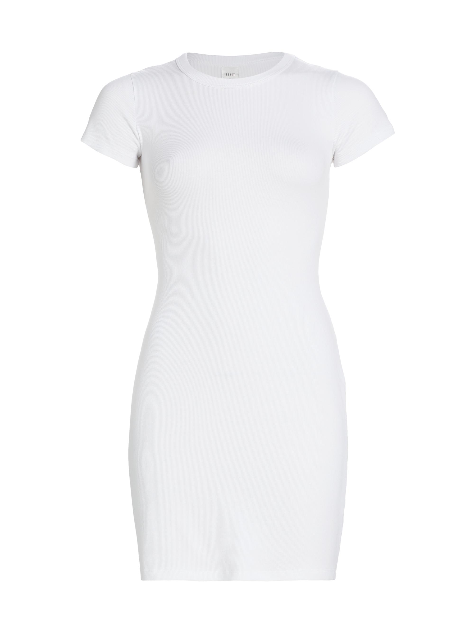 Leset Women's Kelly Cotton-Blend Slim-Fit Minidress - White