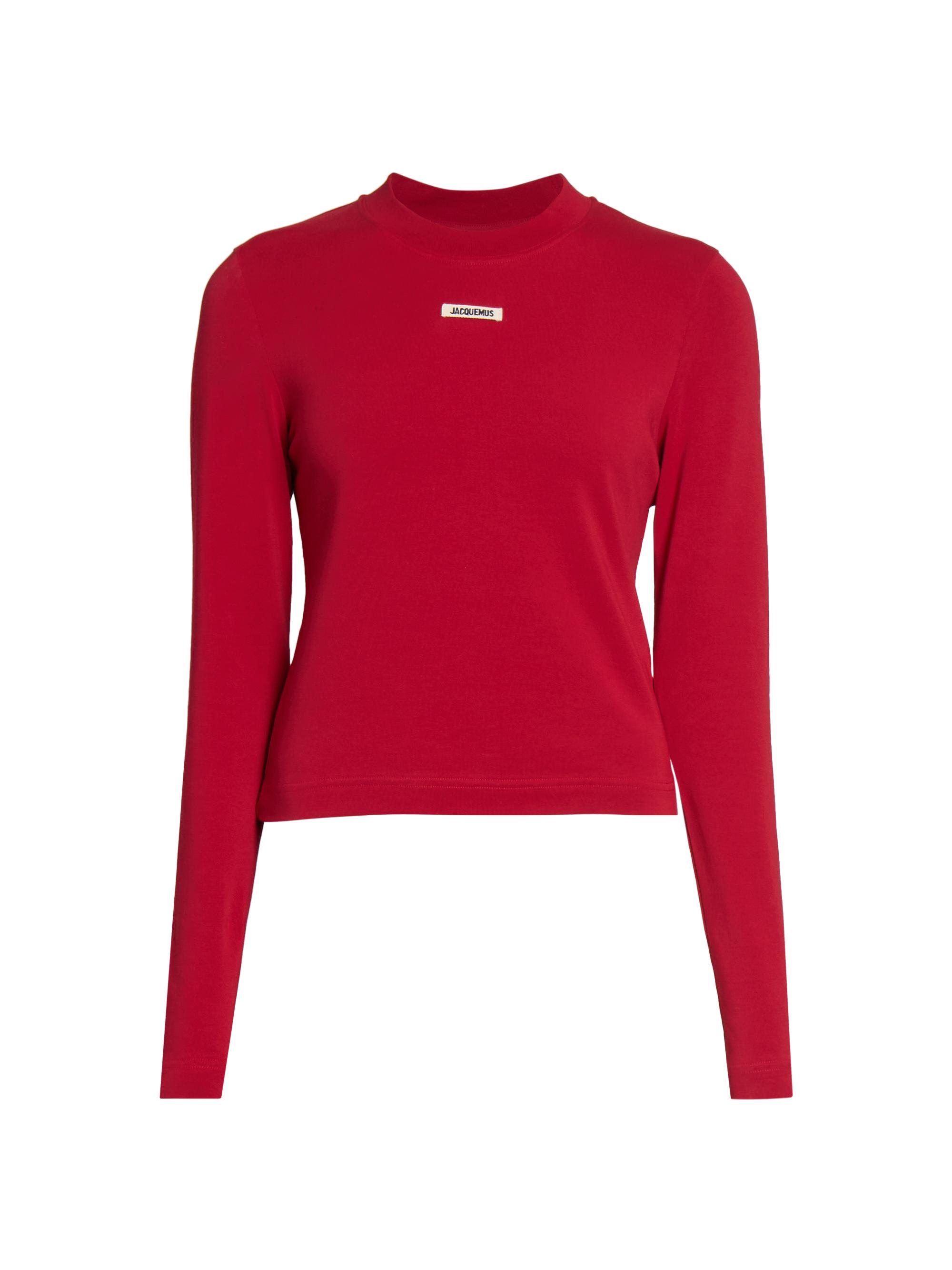 Jacquemus Women's Gros Grain Logo Cotton T-Shirt - White