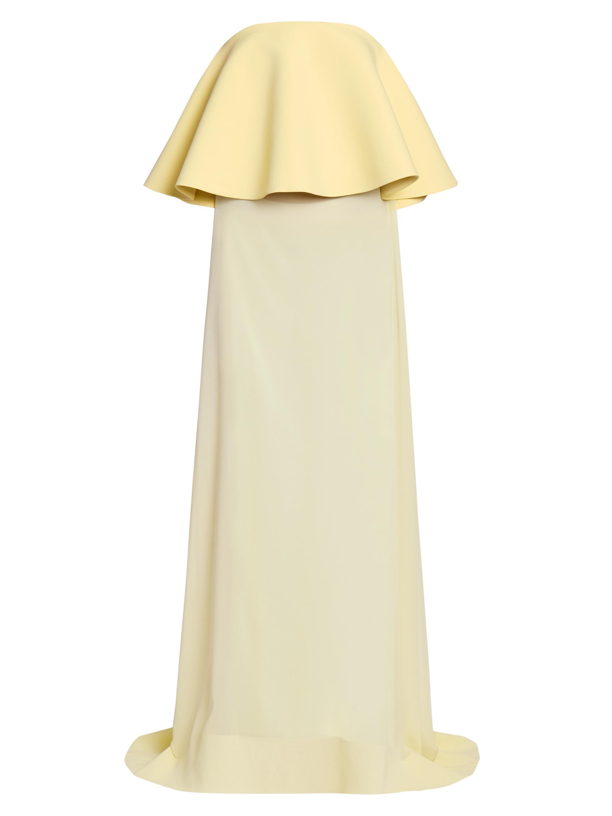 Jacquemus Women's Vela Peplum Column Gown - Pale Yellow