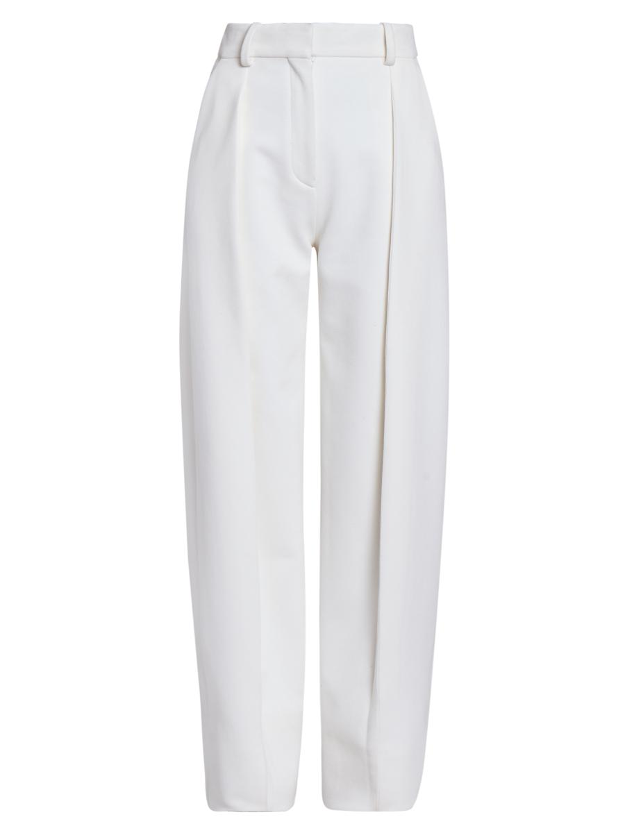 【関税＆送料込み】Jacquemus Trousers Jacquemus wide-leg Trousers | White | FARFETCH