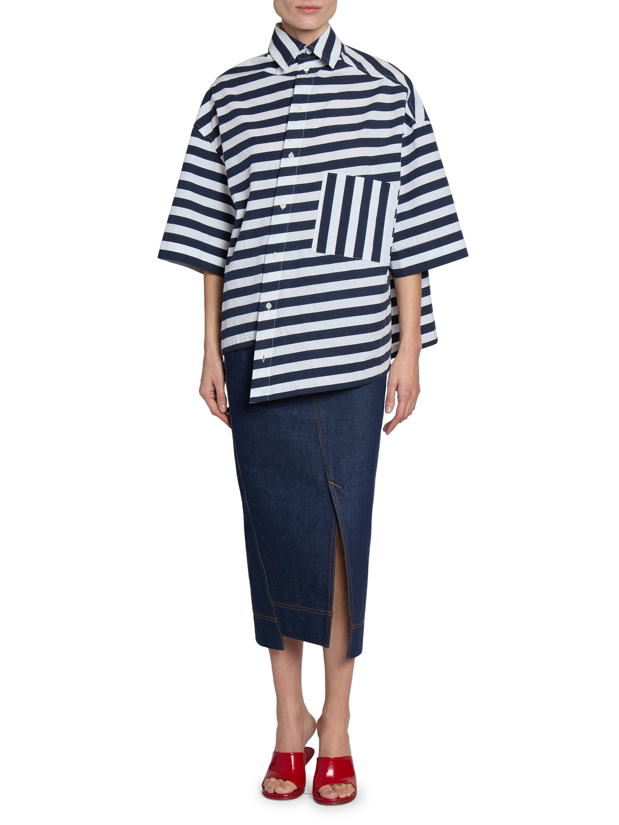 トップス PABLO VINCI Ombre striped shirt トップス PABLO VINCI Ombre striped shirt PABLO VINCI Ombre striped