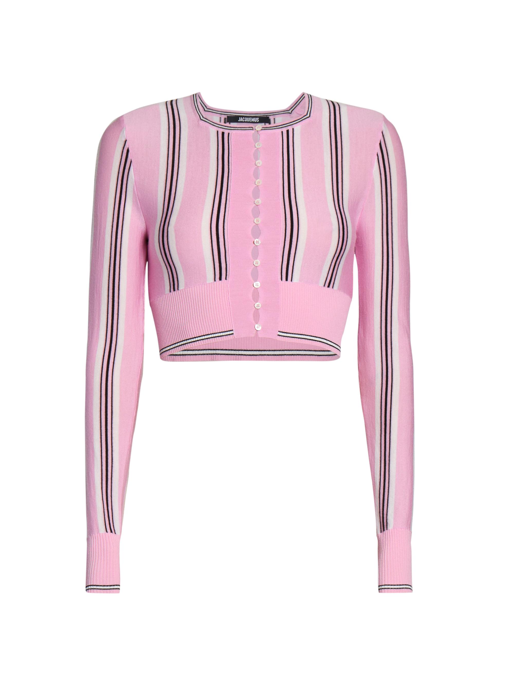 Jacquemus Women's Spiaggia Wool Cardigan - Pink Multi