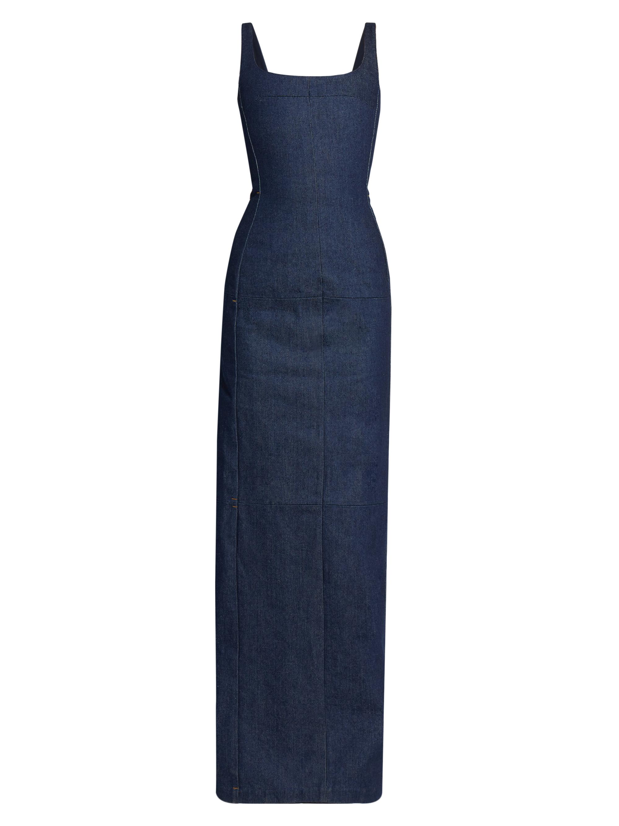 Jacquemus Women's De-Nîmes Denim Column Gown - Navy