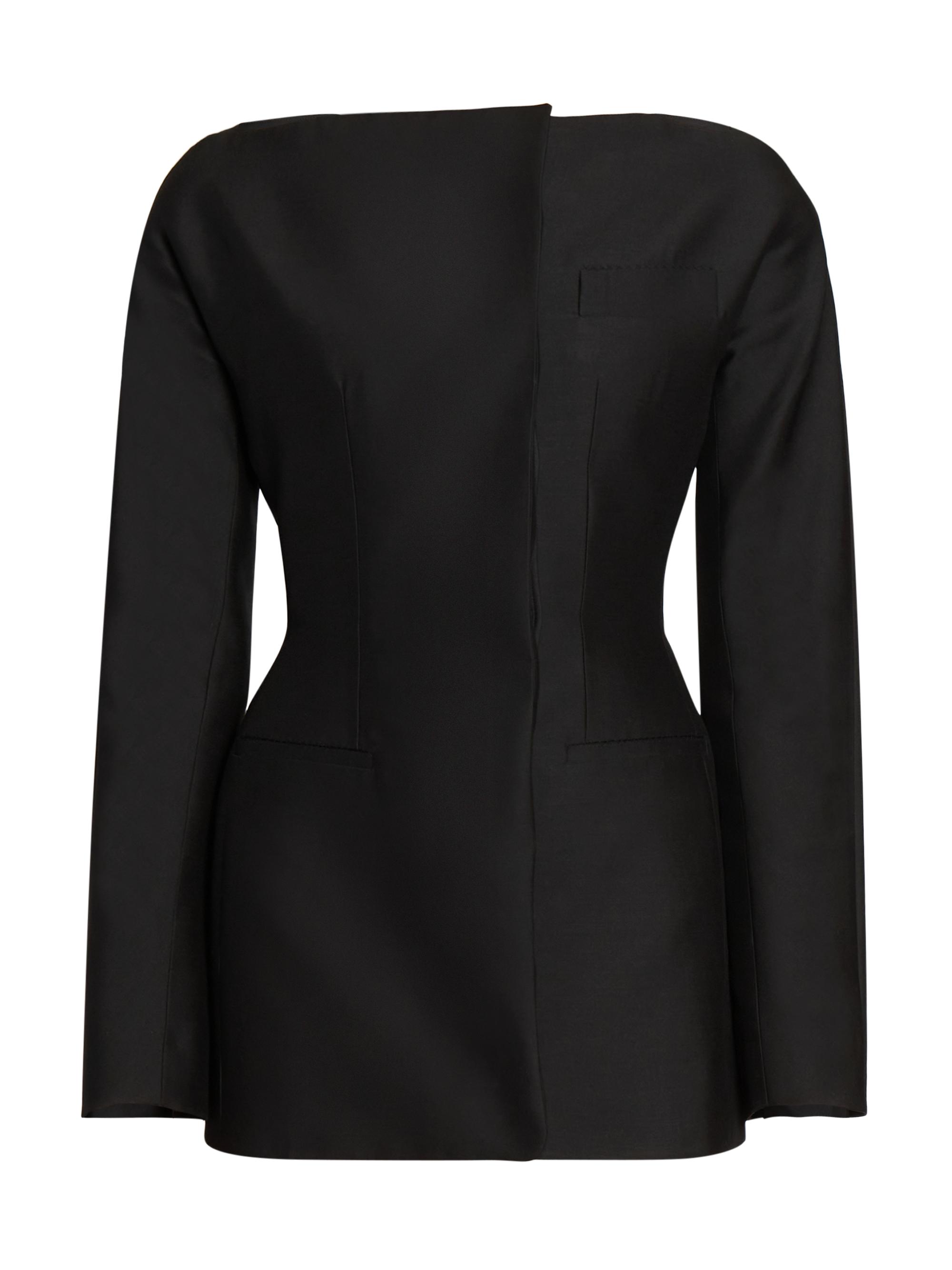 Jacquemus Women's Wool-Silk Suiting Minidress - Black