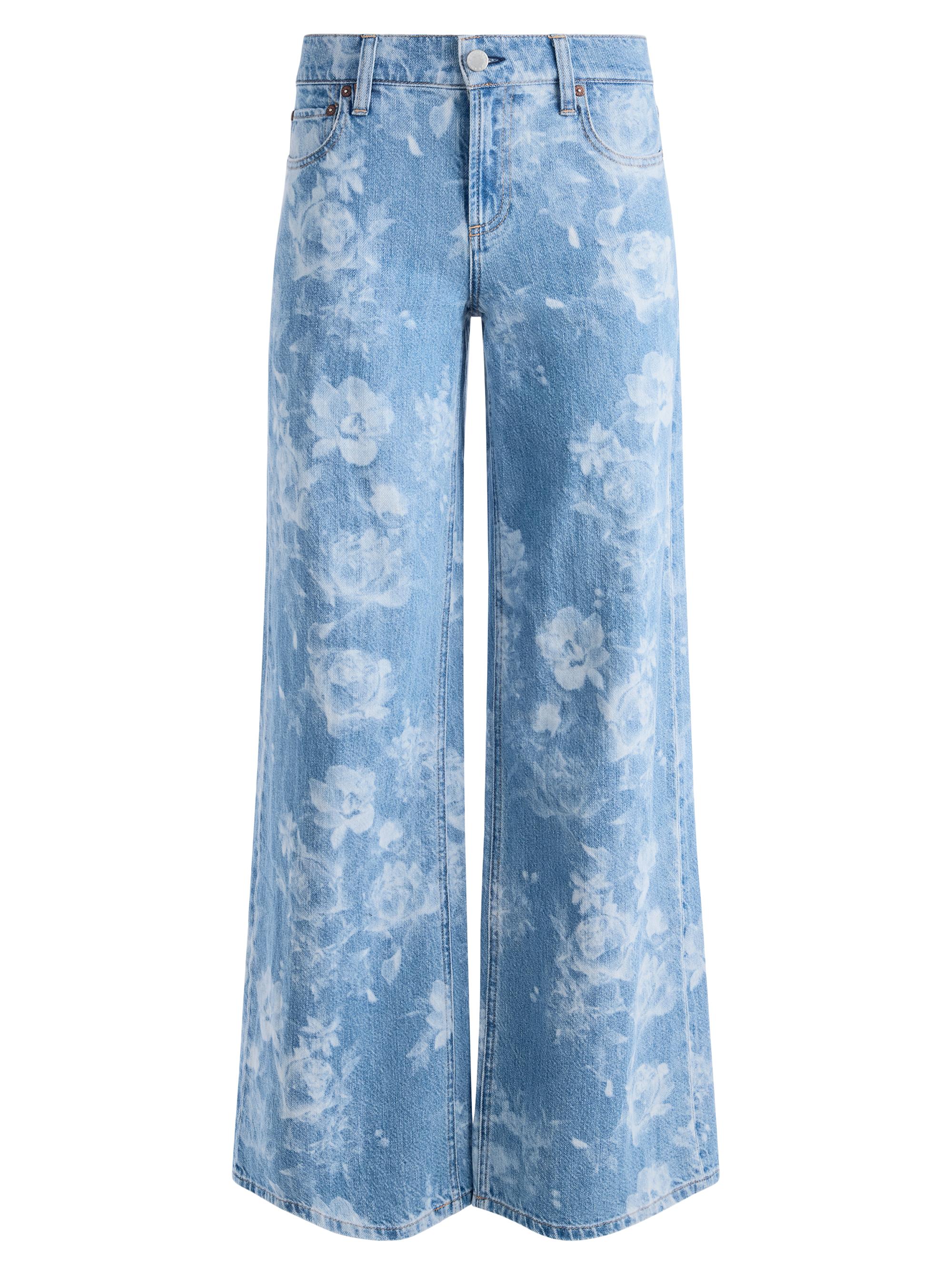 Alice + Olivia Women's Trish Mr Baggy Jeans - Lotus Floral
