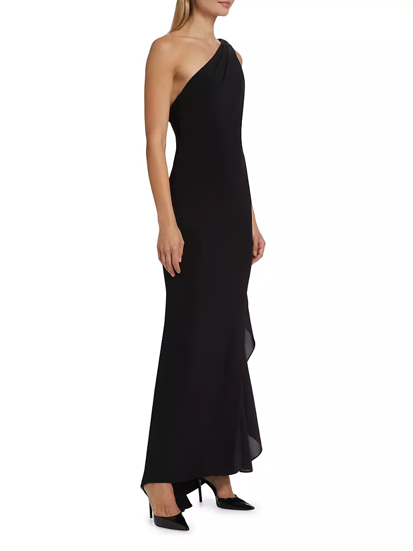Shop Alice + Olivia Anja Draped One-Shoulder Maxi Dress Shop Alice + Olivia Anja Draped One-Shoulder Maxi Dress