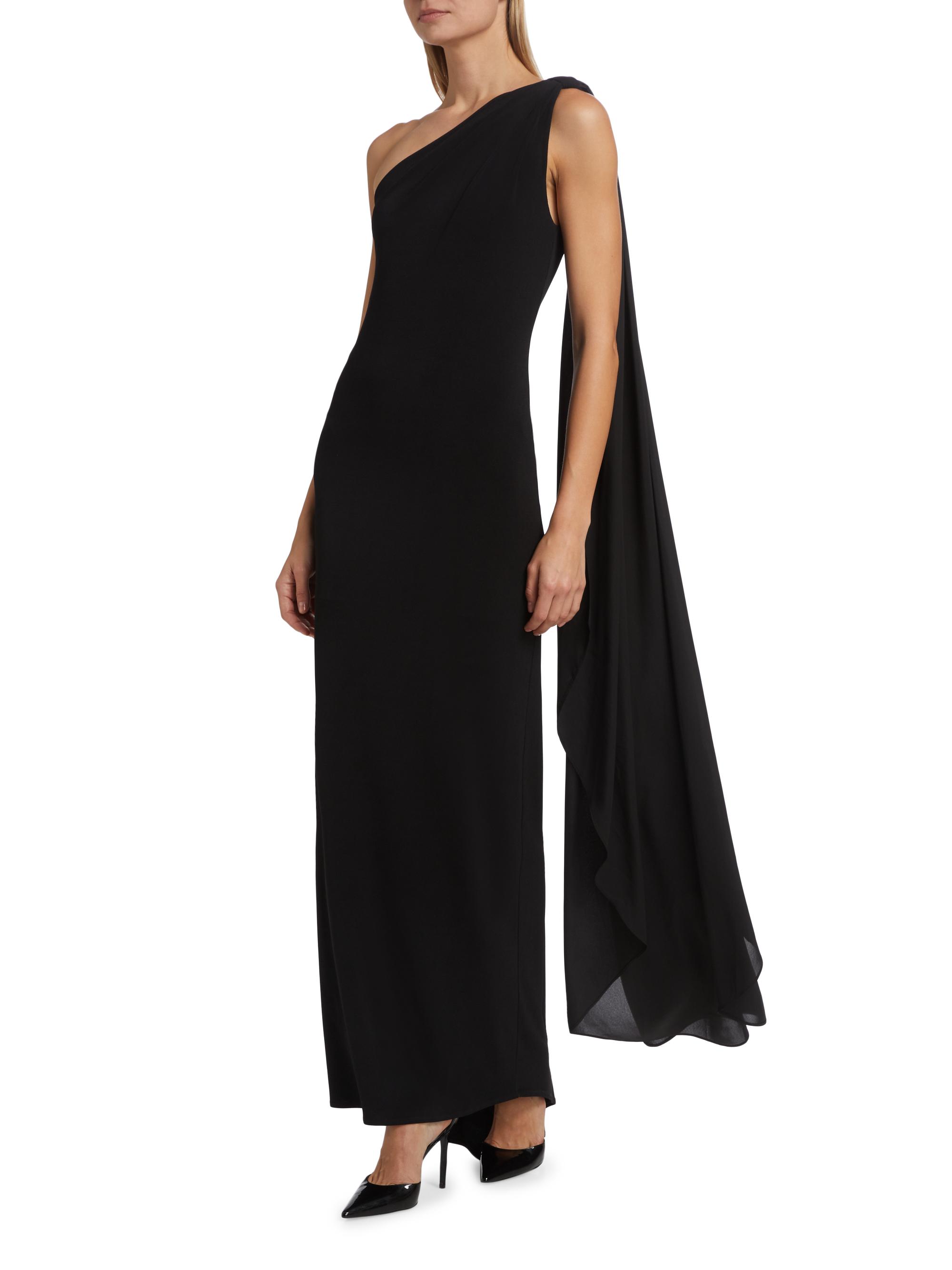 Alice + Olivia Anja Draped One-Shoulder Maxi Dress | Saks