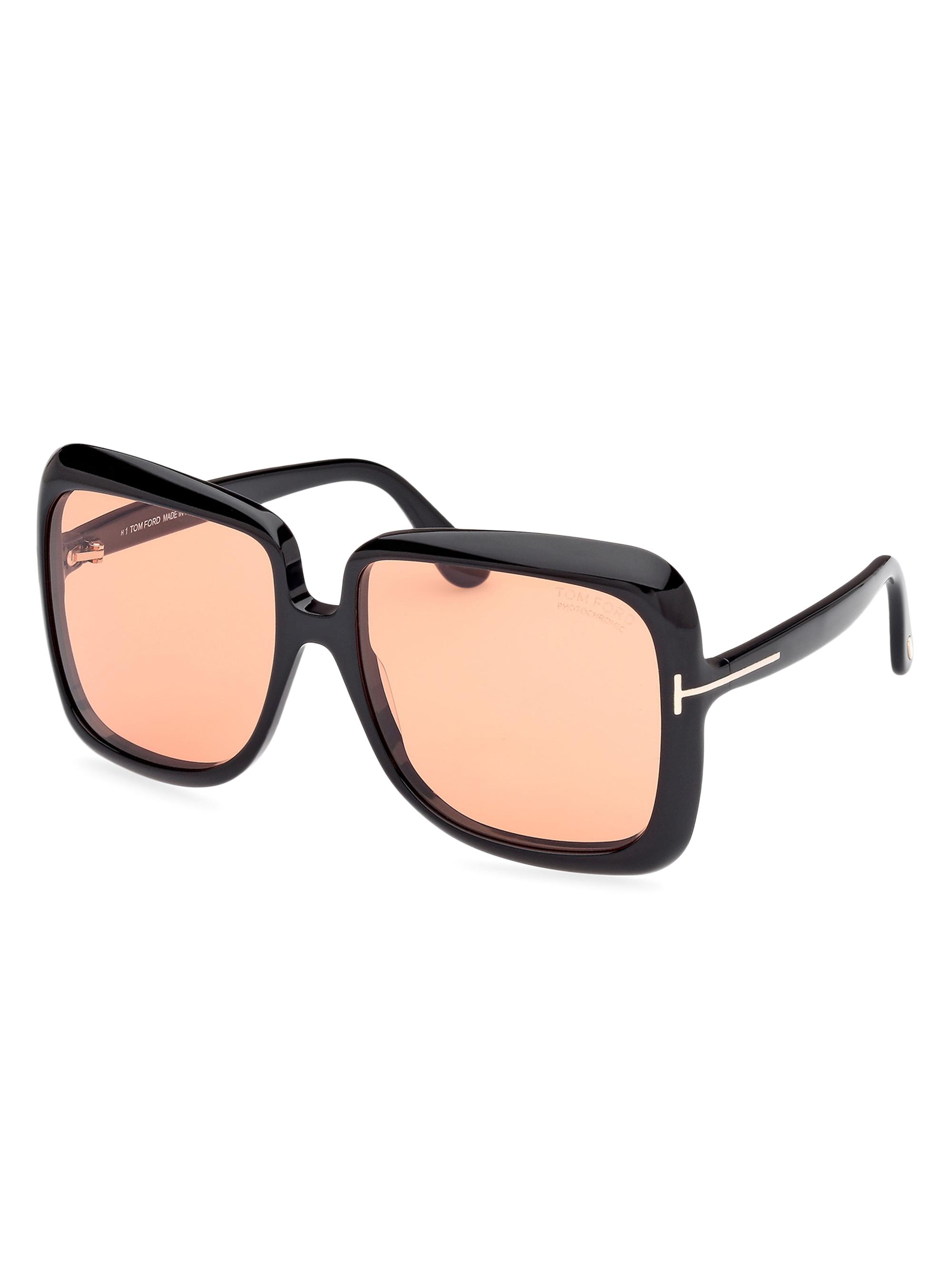 TOM FORD Women's Lorelai 59MM Square Sunglasses - Black Terracotta
